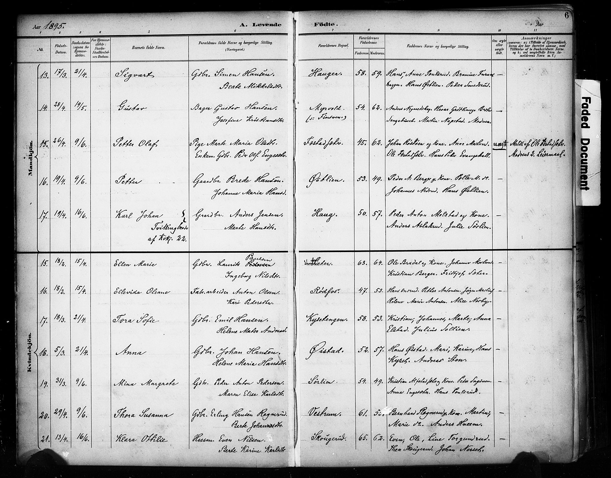 Vestre Toten prestekontor, AV/SAH-PREST-108/H/Ha/Haa/L0011: Parish register (official) no. 11, 1895-1906, p. 6