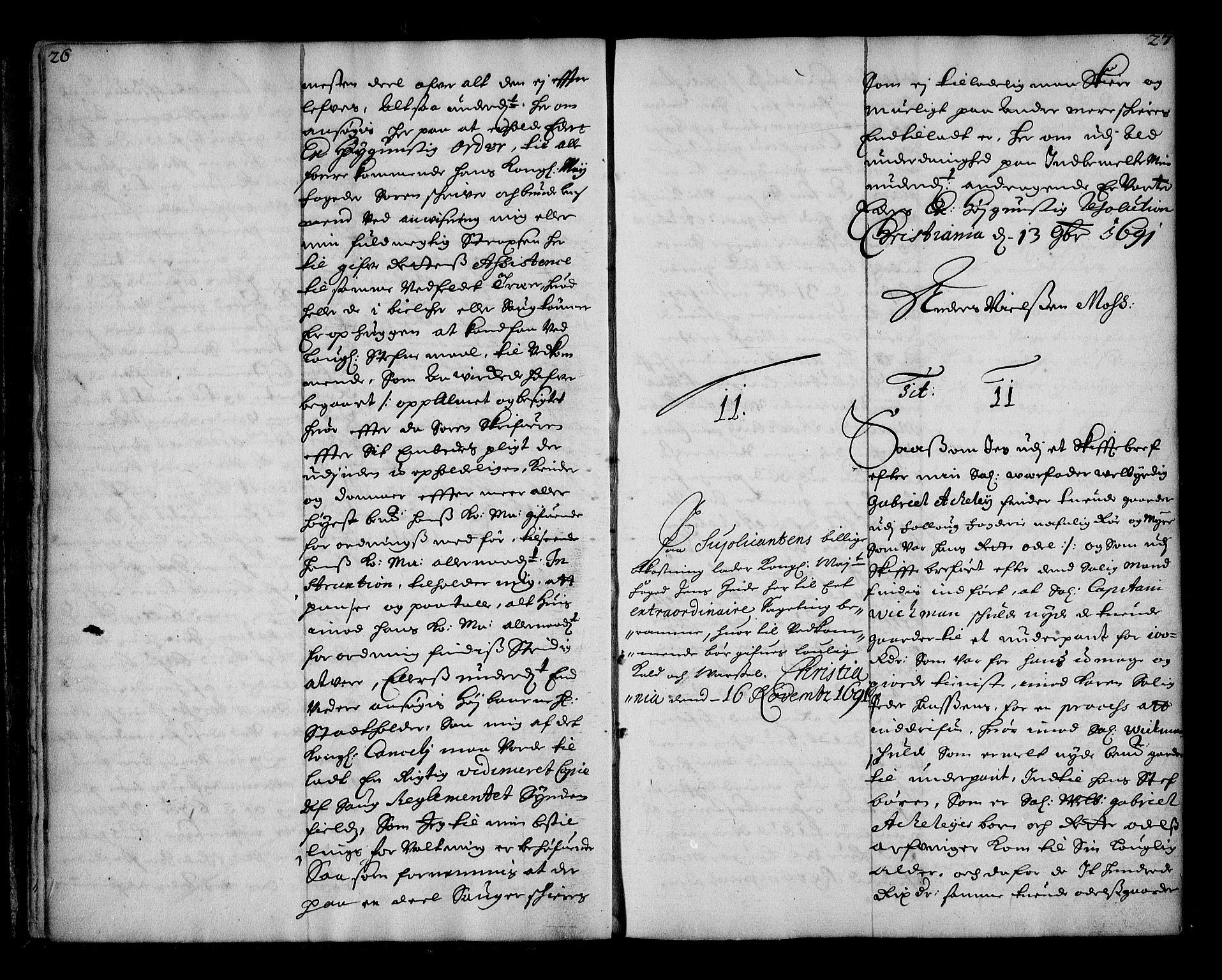 Stattholderembetet 1572-1771, AV/RA-EA-2870/Ae/L0009: Supplikasjons- og resolusjonsprotokoll, 1691-1692, p. 26-27