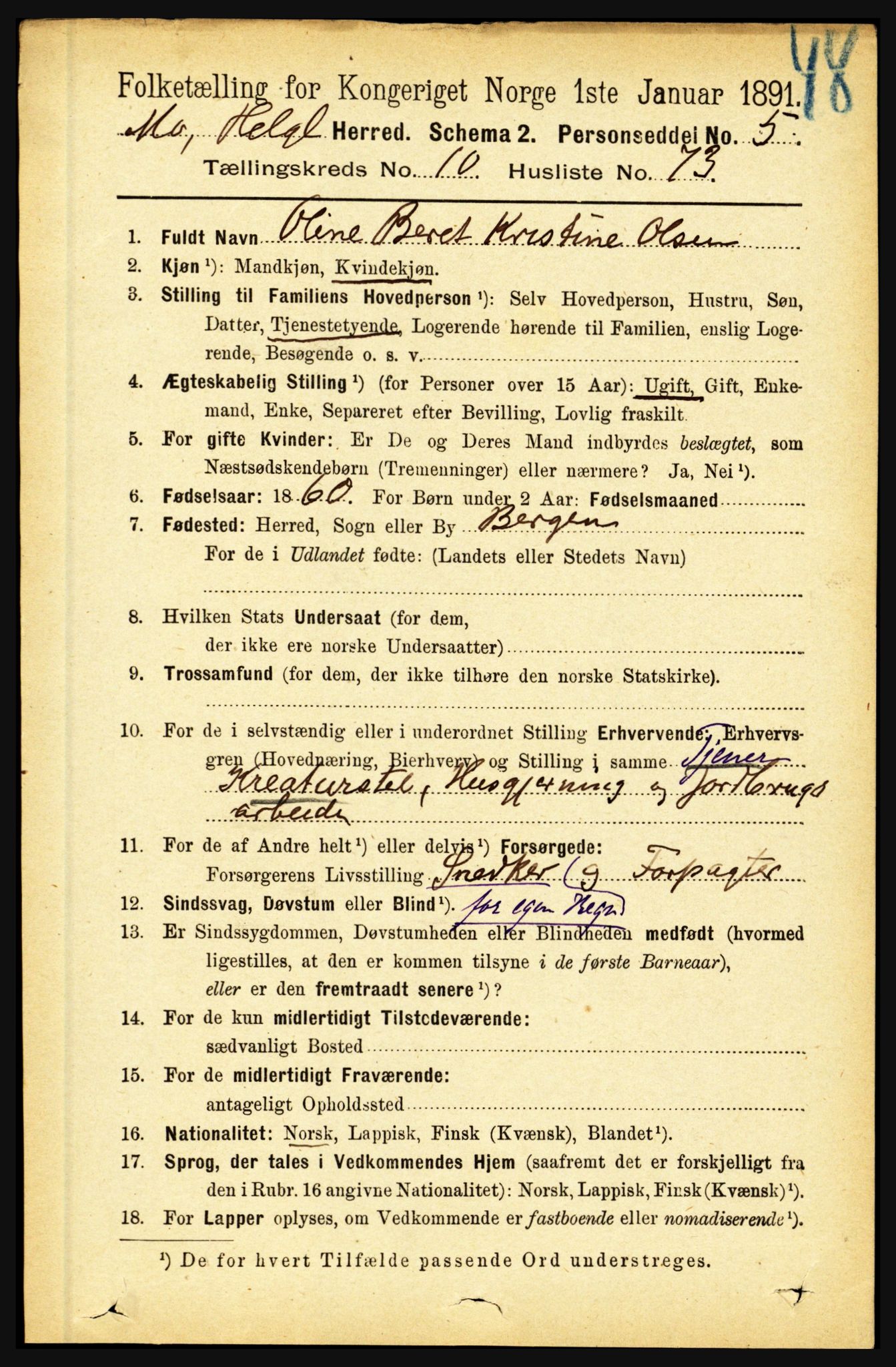 RA, 1891 census for 1833 Mo, 1891, p. 4347