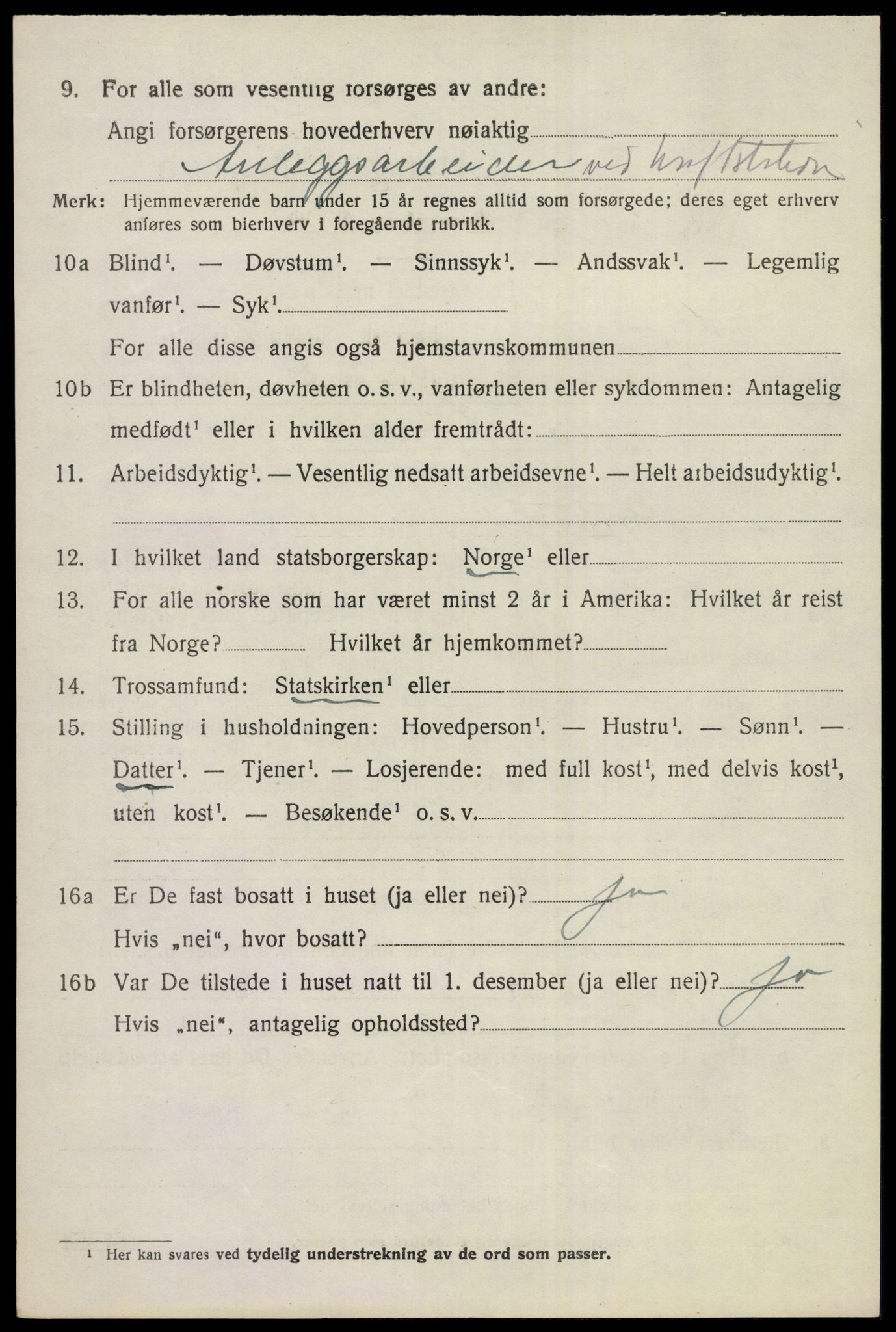 SAKO, 1920 census for Tyristrand, 1920, p. 1609