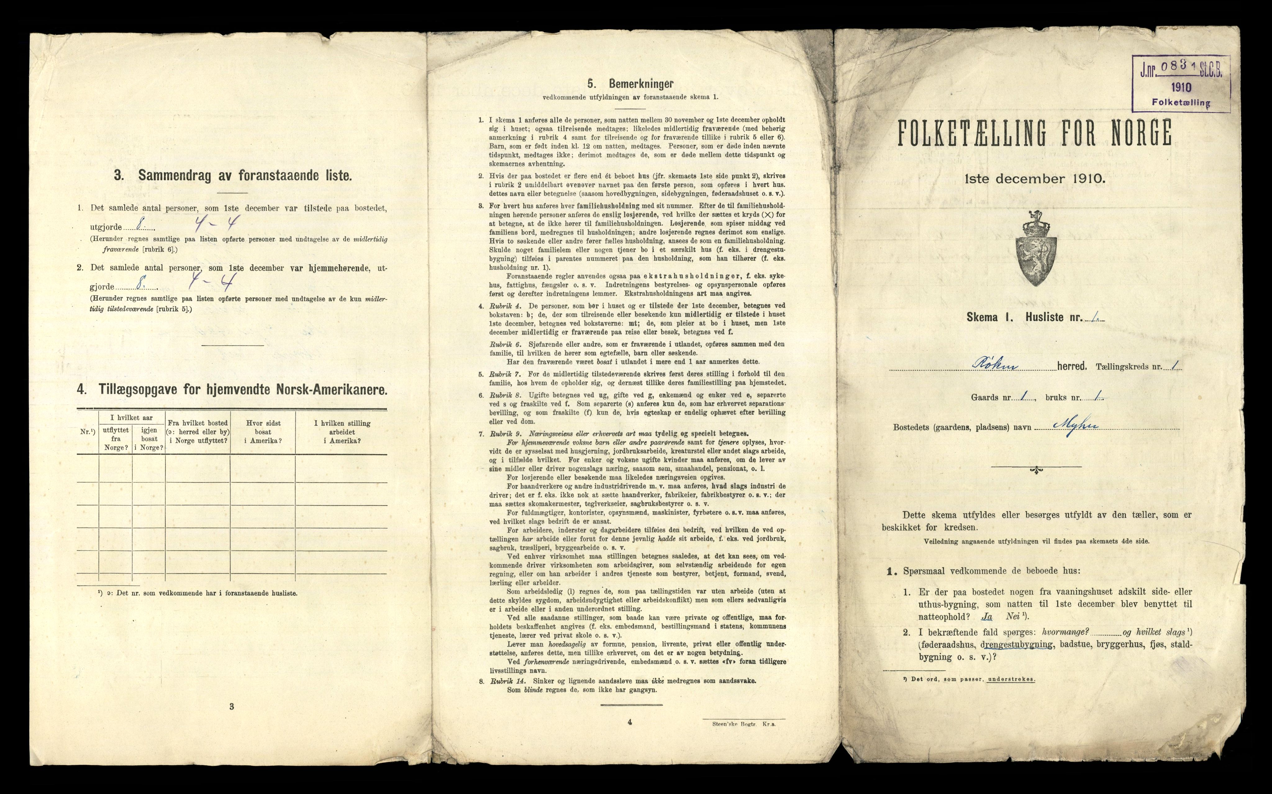 RA, 1910 census for Røyken, 1910, p. 31