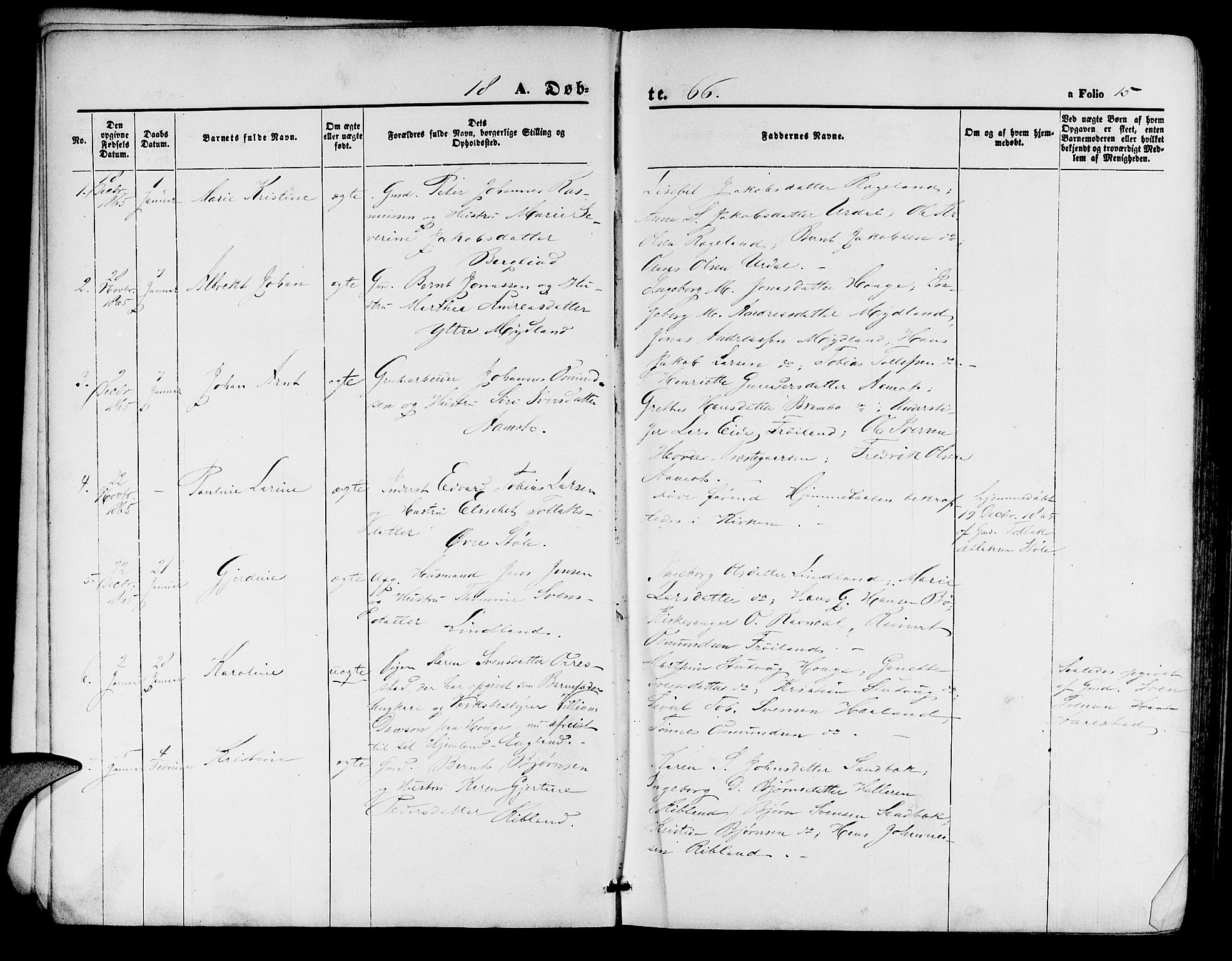 Sokndal sokneprestkontor, AV/SAST-A-101808: Parish register (copy) no. B 3, 1865-1879, p. 15