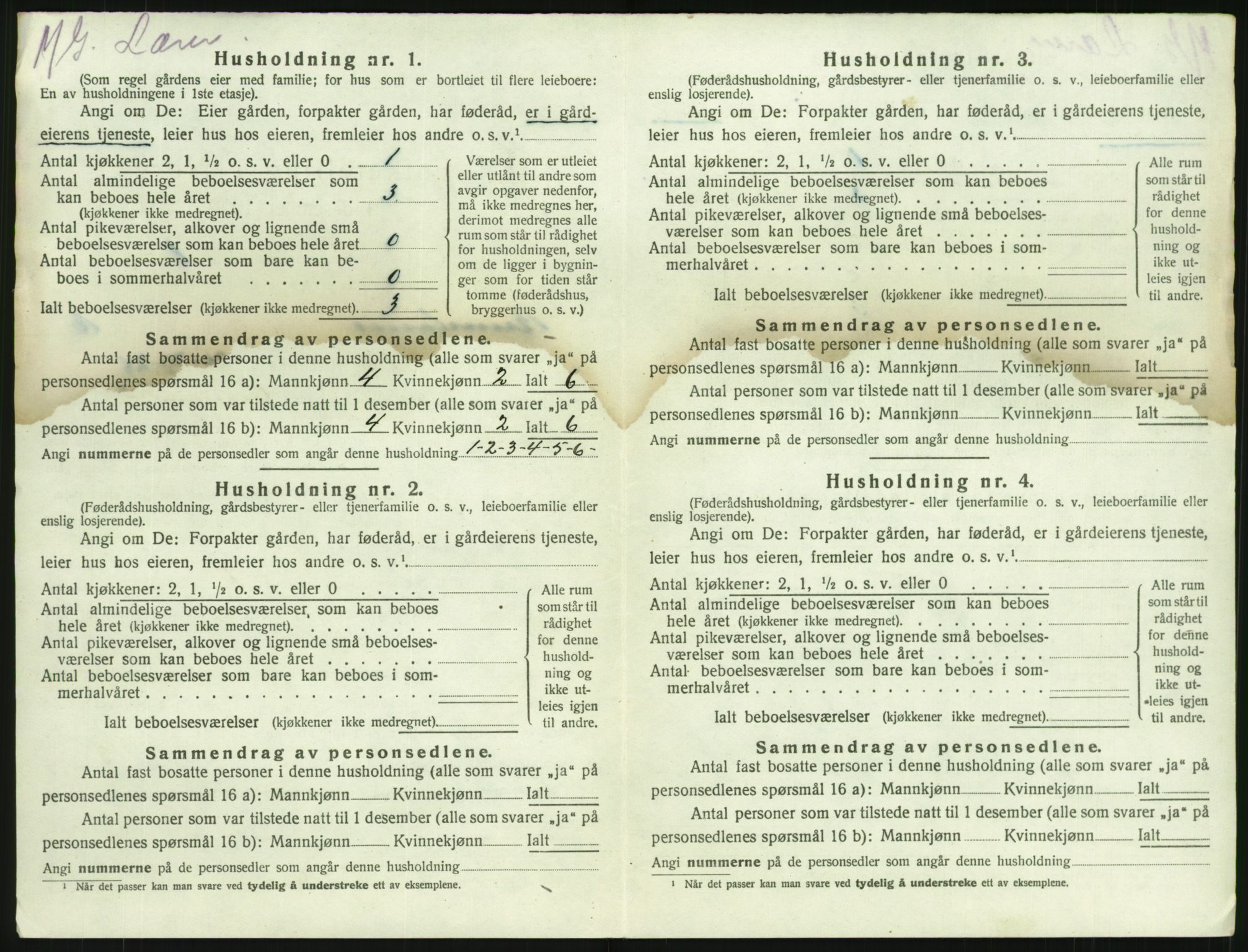 SAKO, 1920 census for Brunlanes, 1920, p. 1248