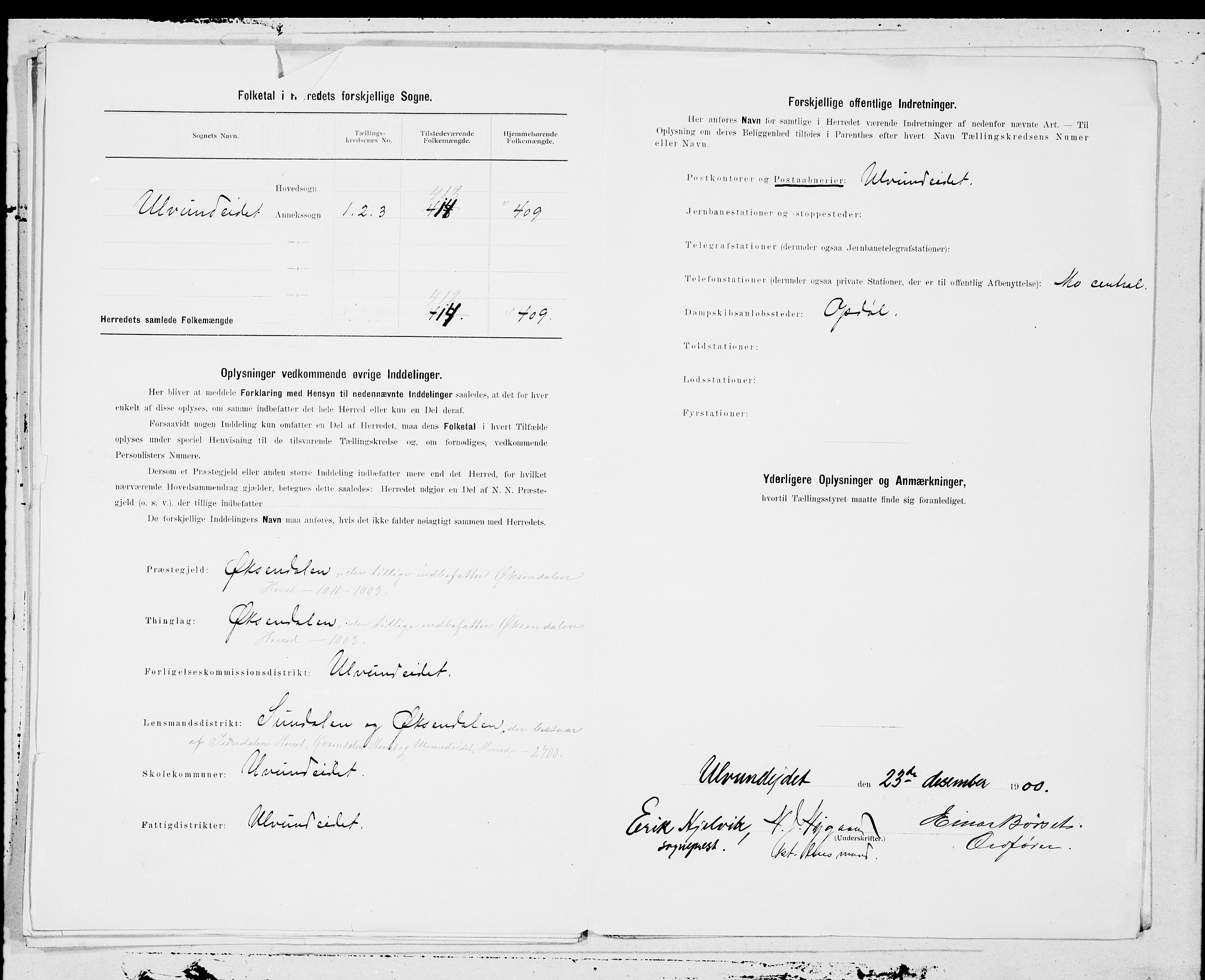 SAT, 1900 census for Ålvundeid, 1900, p. 9