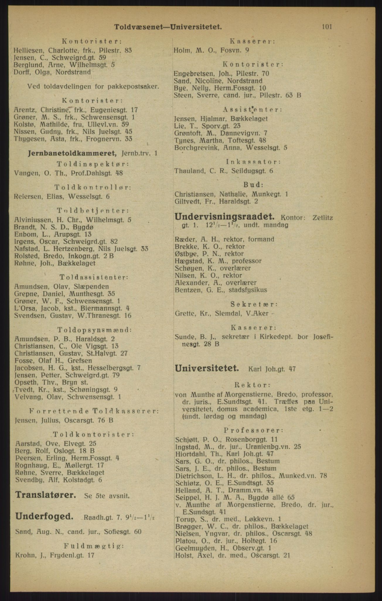Kristiania/Oslo adressebok, PUBL/-, 1915, p. 101
