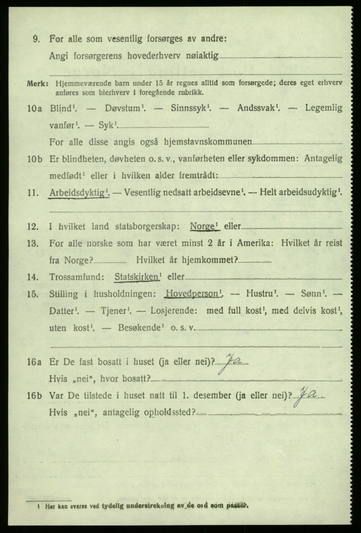 SAB, 1920 census for Sogndal, 1920, p. 2634