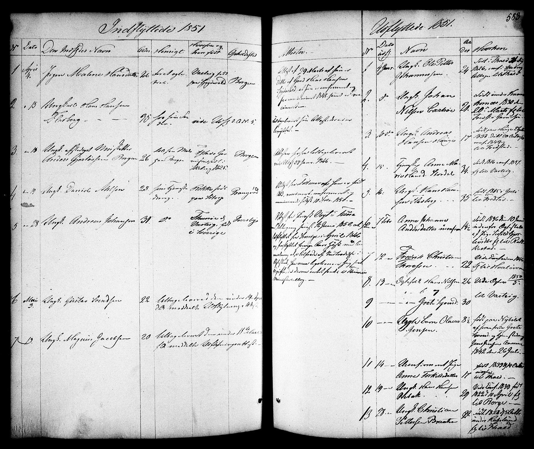 Skjeberg prestekontor Kirkebøker, SAO/A-10923/F/Fa/L0006: Parish register (official) no. I 6, 1846-1858, p. 583