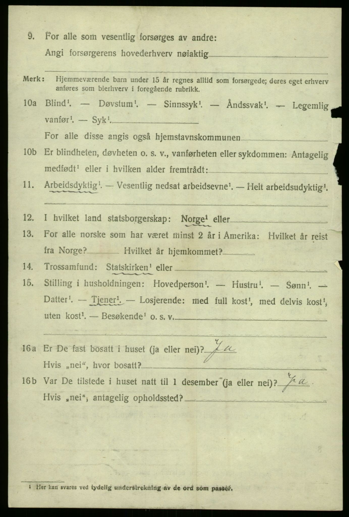 SAB, 1920 census for Vik, 1920, p. 2096