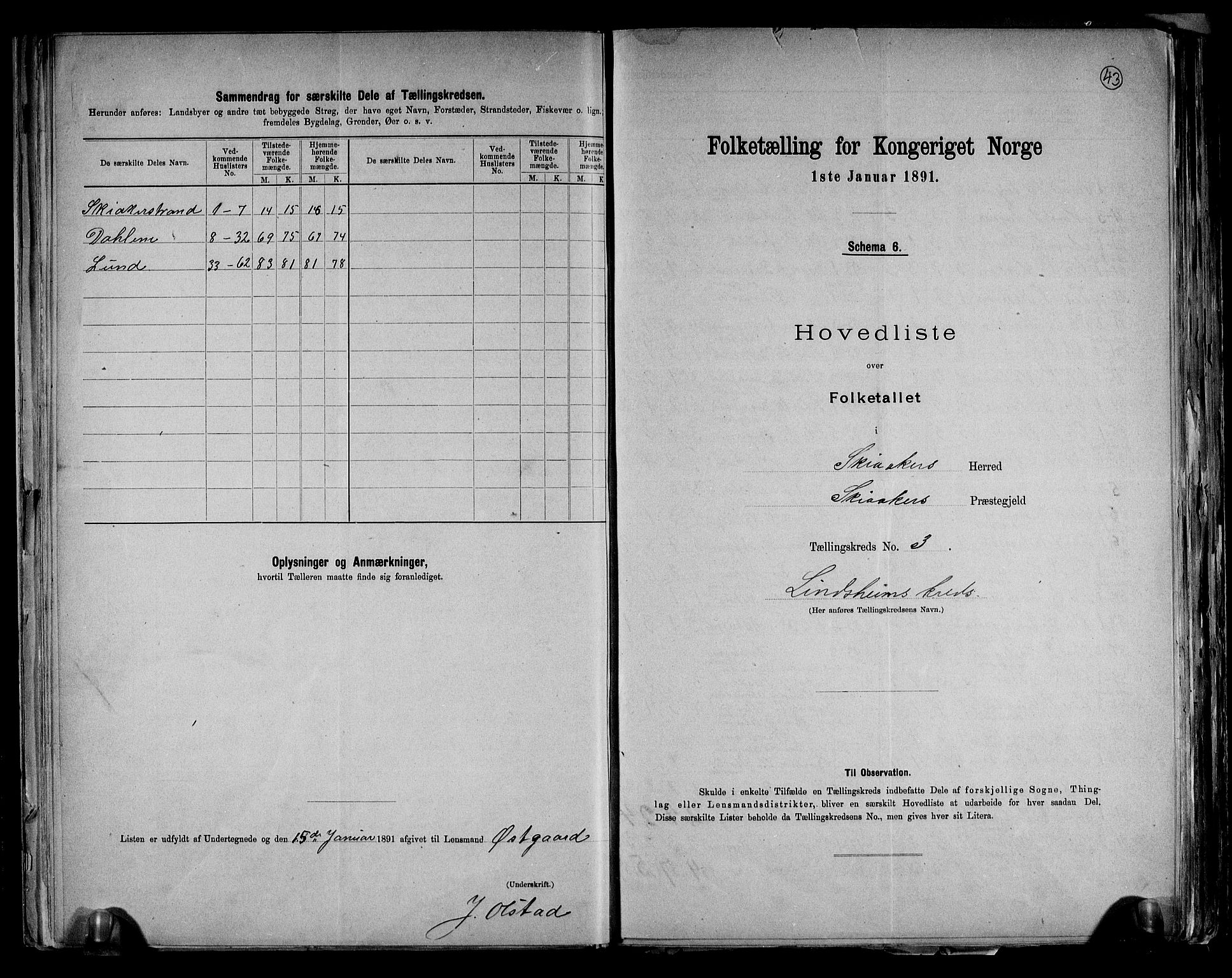 RA, 1891 census for 0513 Skjåk, 1891, p. 8