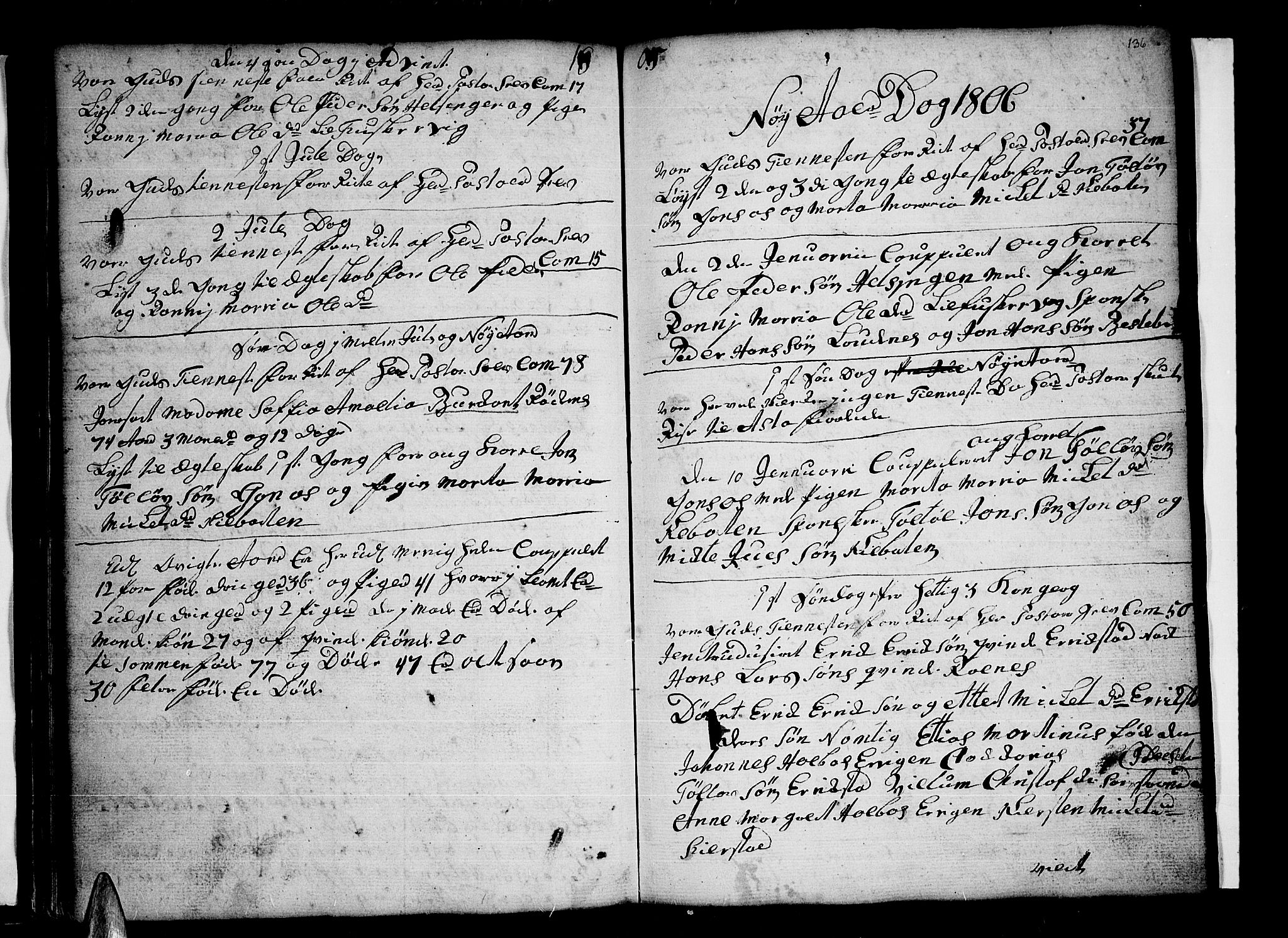 Trondenes sokneprestkontor, SATØ/S-1319/H/Hb/L0002klokker: Parish register (copy) no. 2, 1795-1818, p. 136