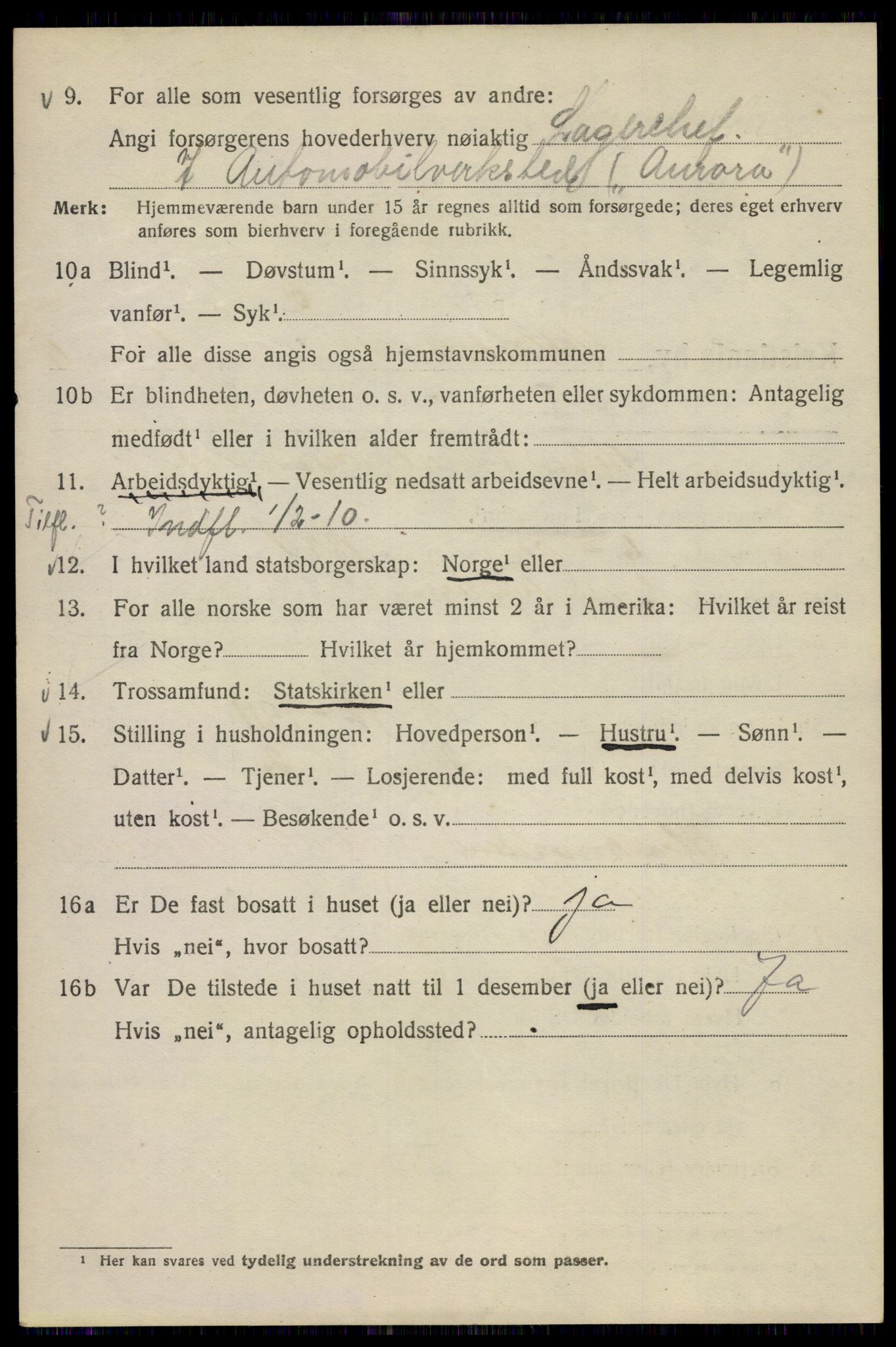 SAO, 1920 census for Kristiania, 1920, p. 296536