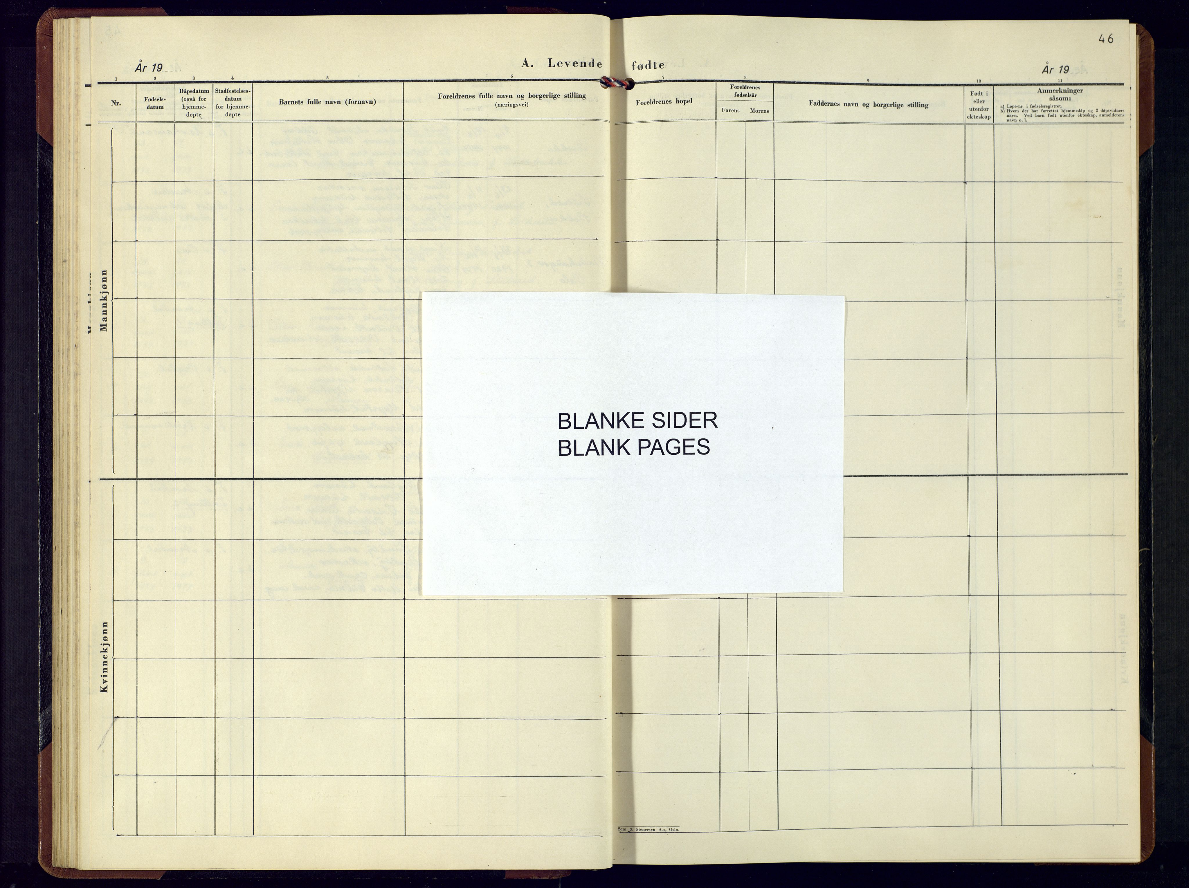 Valle sokneprestkontor, AV/SAK-1111-0044/F/Fb/Fbb/L0004: Parish register (copy) no. B-4, 1948-1973, p. 46