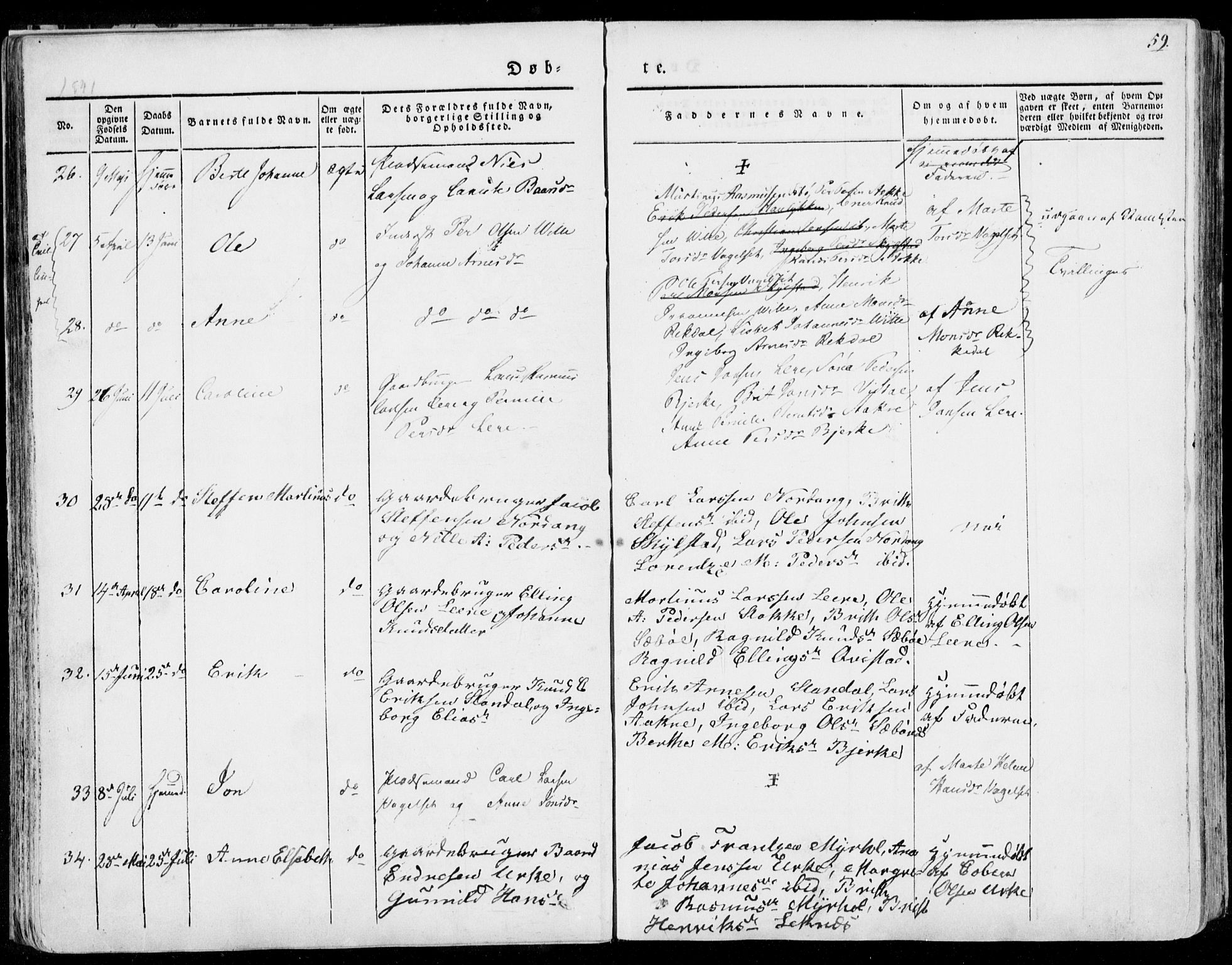 Ministerialprotokoller, klokkerbøker og fødselsregistre - Møre og Romsdal, AV/SAT-A-1454/515/L0208: Parish register (official) no. 515A04, 1830-1846, p. 59