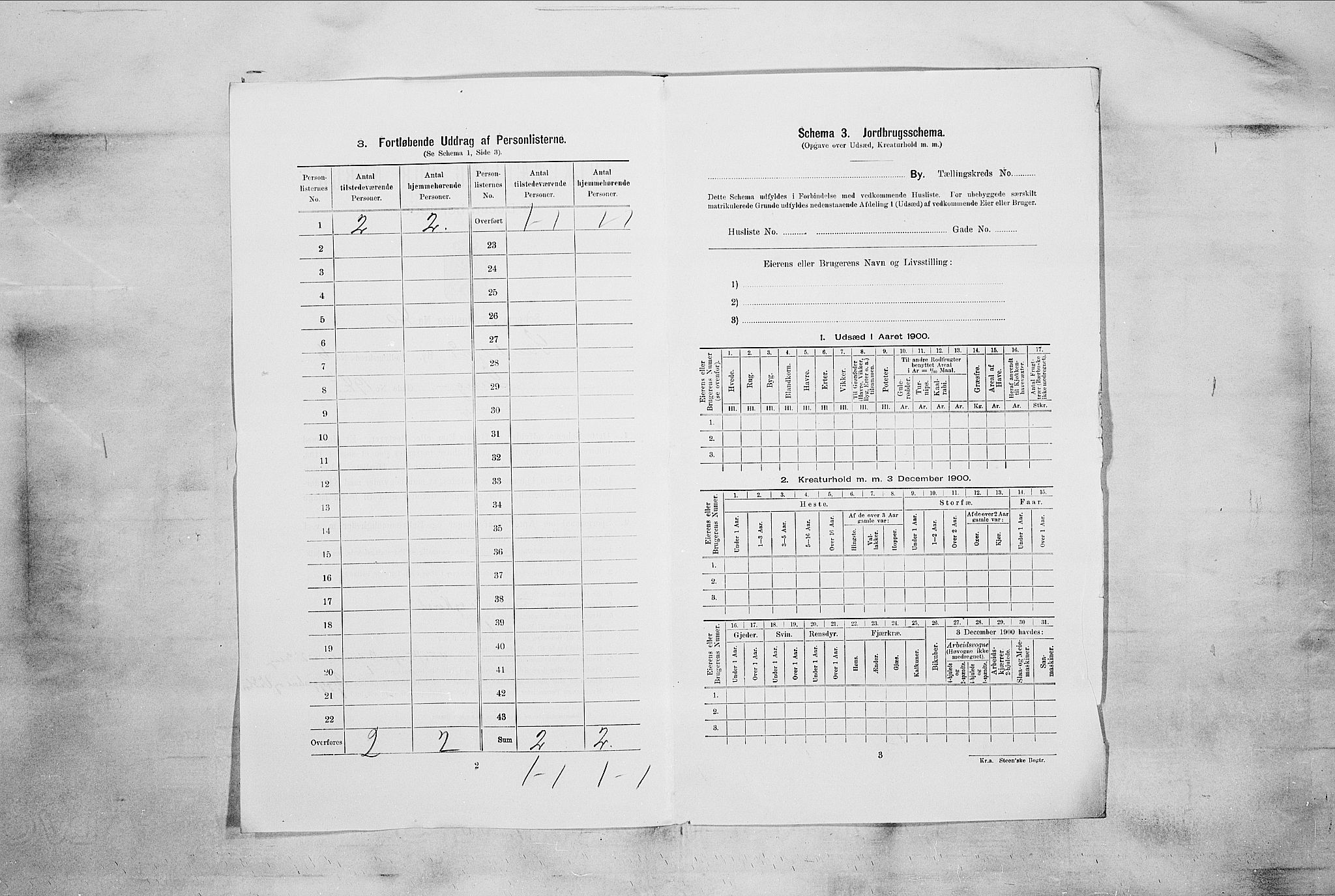 RA, 1900 census for Sandefjord, 1900, p. 1671