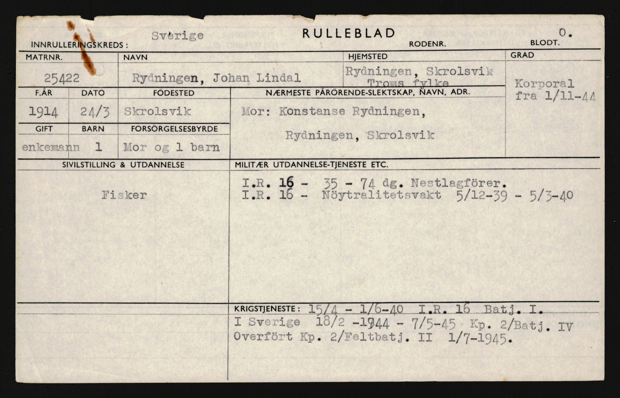 Forsvaret, Troms infanteriregiment nr. 16, AV/RA-RAFA-3146/P/Pa/L0019: Rulleblad for regimentets menige mannskaper, årsklasse 1935, 1935, p. 1101