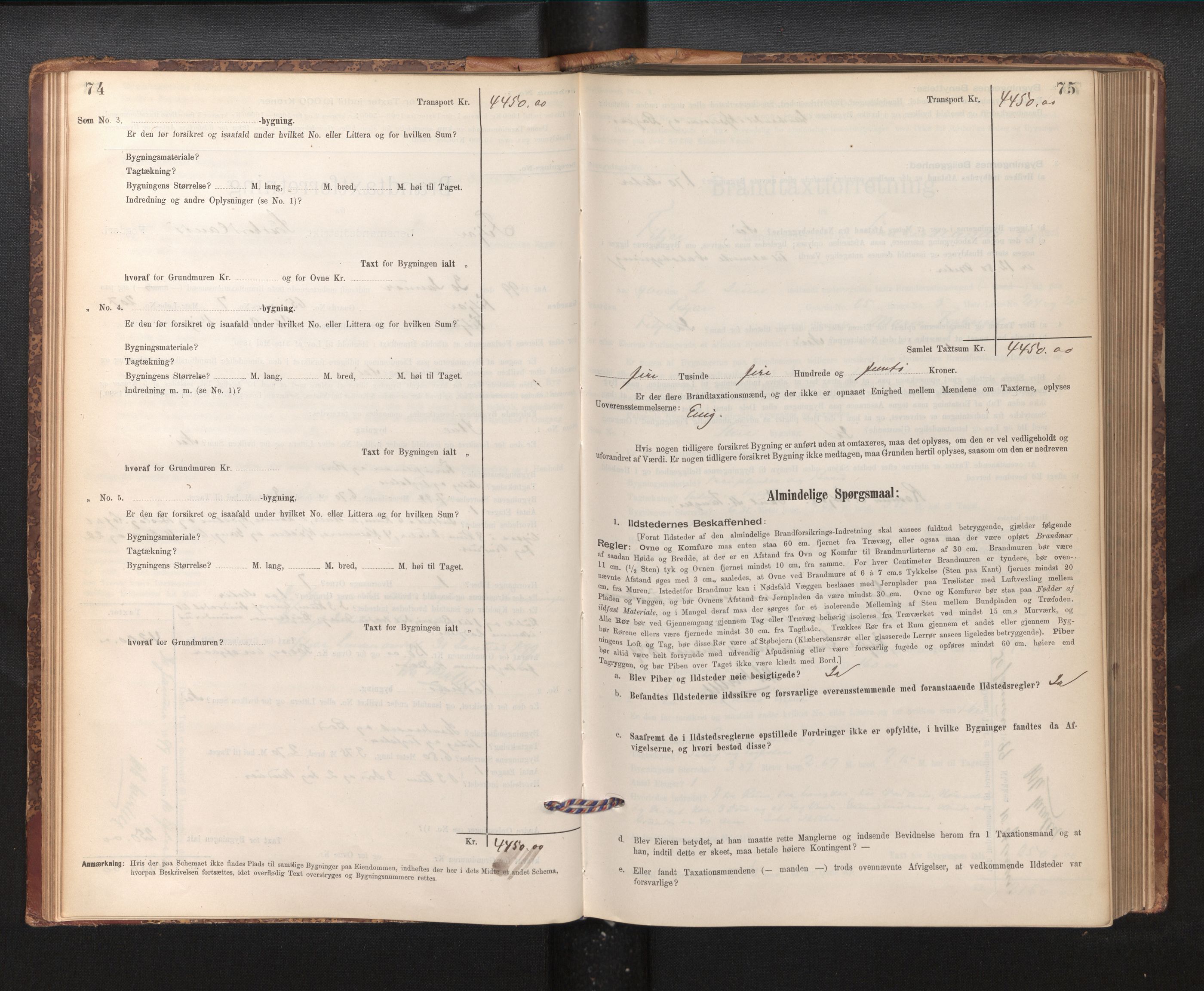 Lensmannen i Fitjar, SAB/A-32001/0012/L0001: Branntakstprotokoll, skjematakst, 1895-1948, p. 74-75