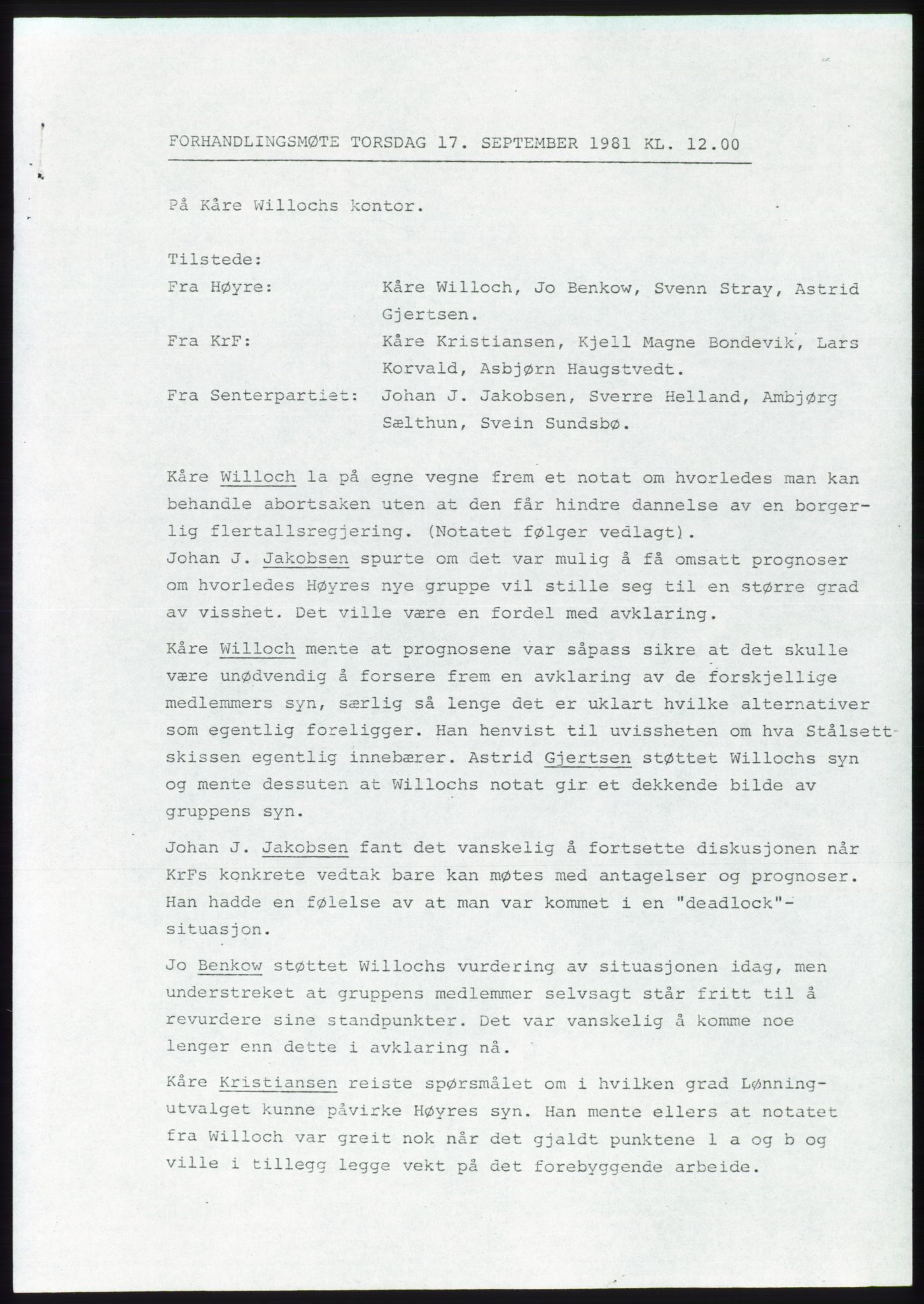 Forhandlingsmøtene 1981 mellom Høyre, KrF og Senterpartiet om dannelse av regjering, RA/PA-0695/A/L0001: Forhandlingsprotokoll, 1981, p. 6