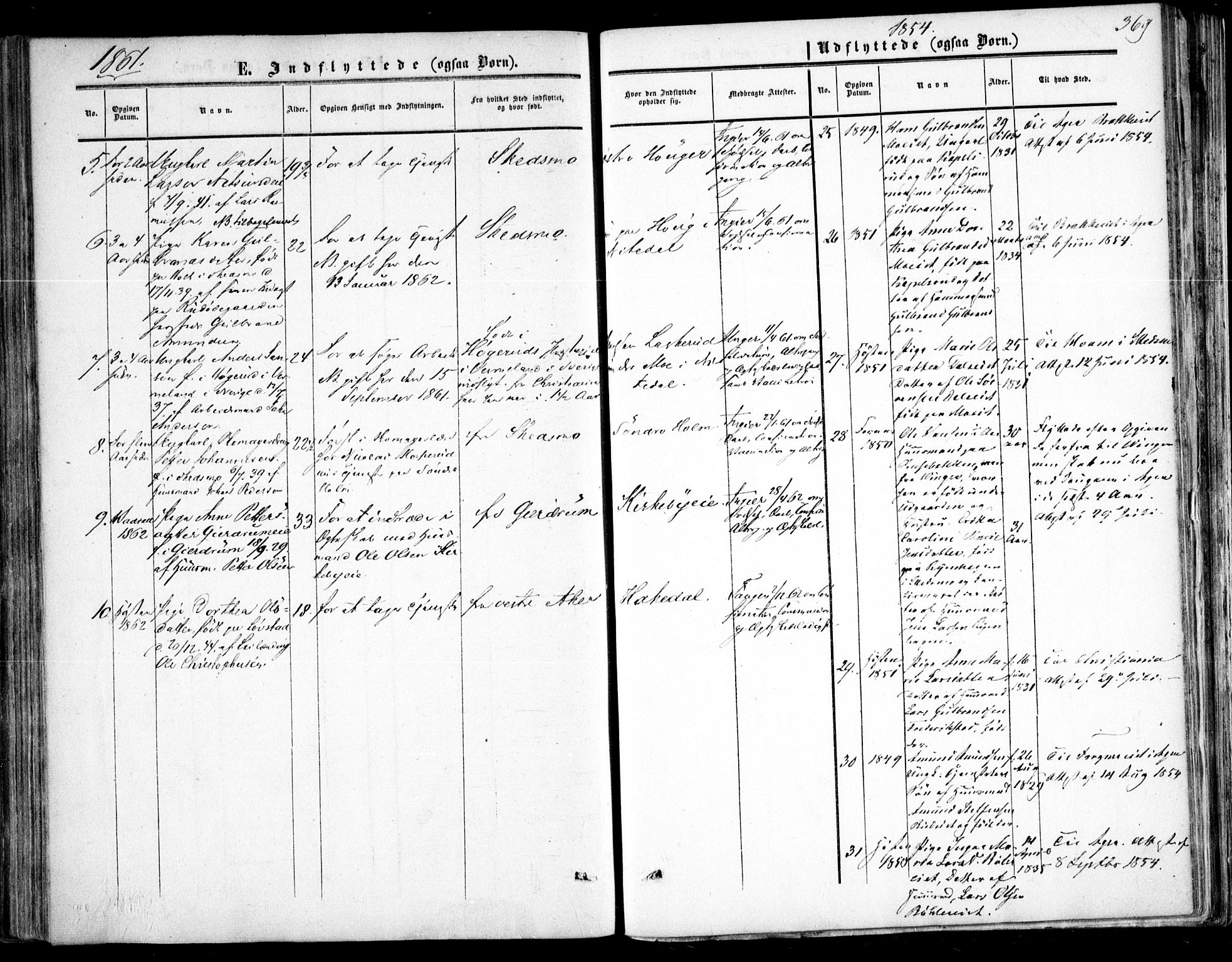 Nittedal prestekontor Kirkebøker, SAO/A-10365a/F/Fa/L0005: Parish register (official) no. I 5, 1850-1862, p. 369