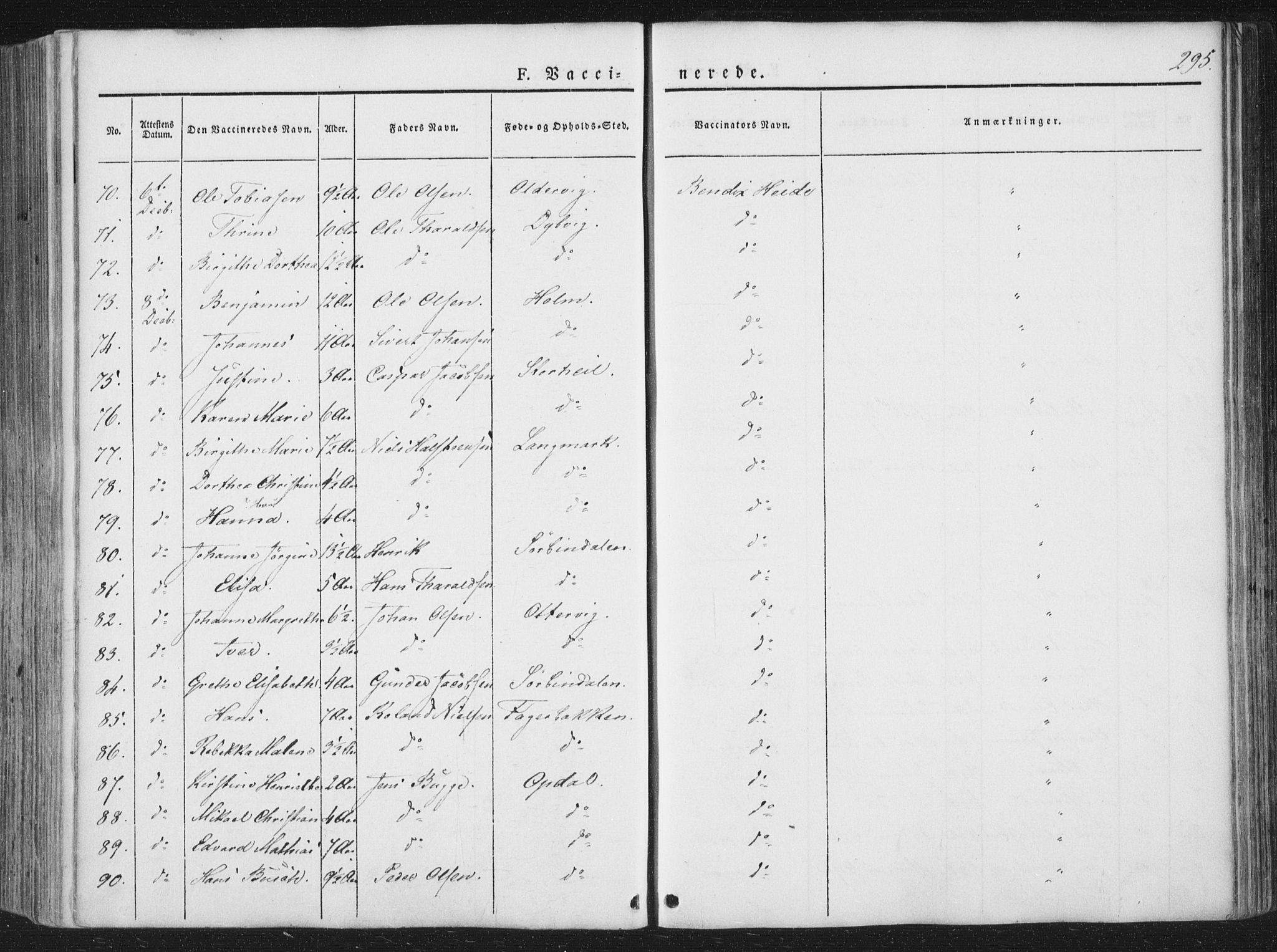 Ministerialprotokoller, klokkerbøker og fødselsregistre - Nordland, AV/SAT-A-1459/810/L0144: Parish register (official) no. 810A07 /1, 1841-1862, p. 295