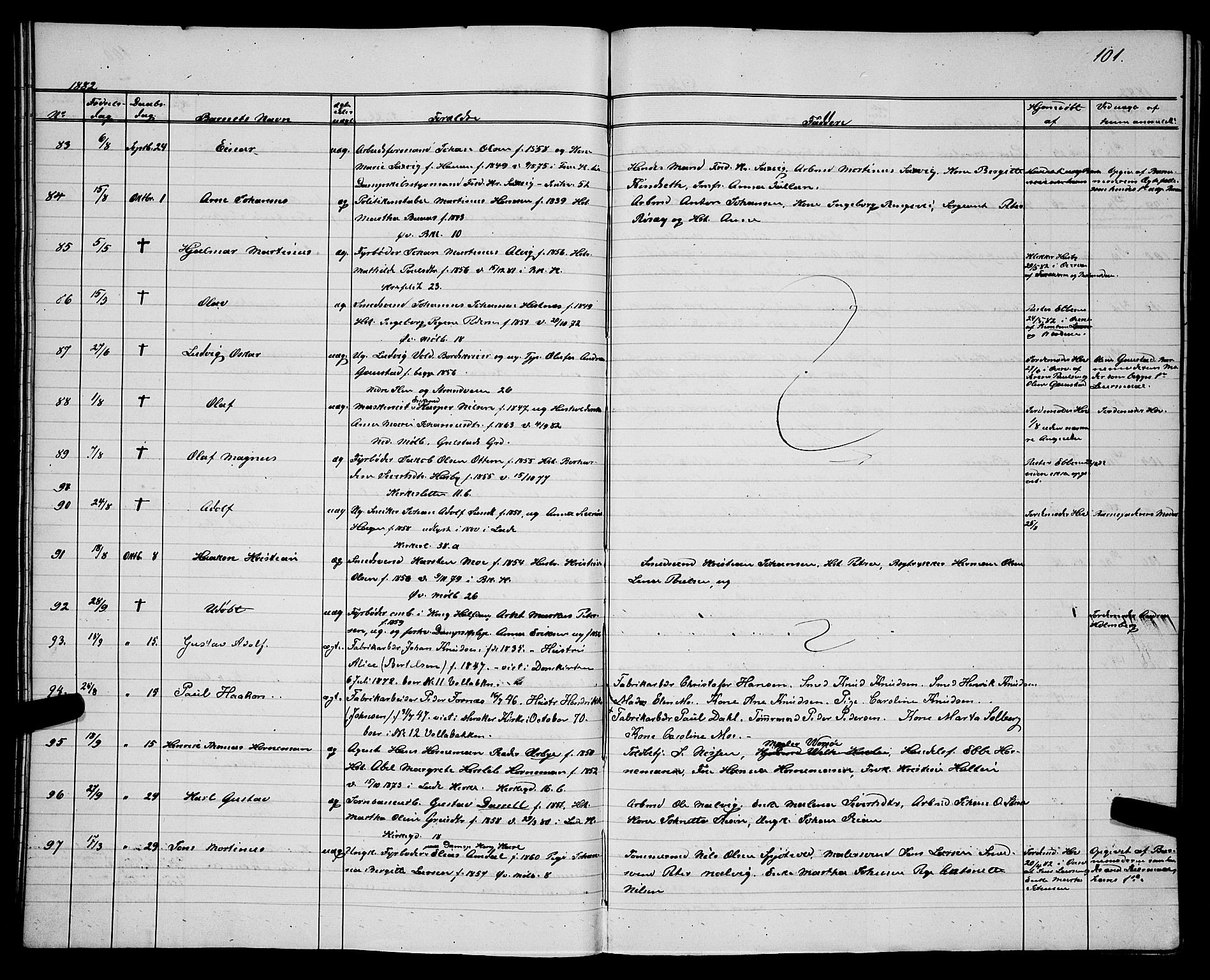 Ministerialprotokoller, klokkerbøker og fødselsregistre - Sør-Trøndelag, SAT/A-1456/604/L0220: Parish register (copy) no. 604C03, 1870-1885, p. 101