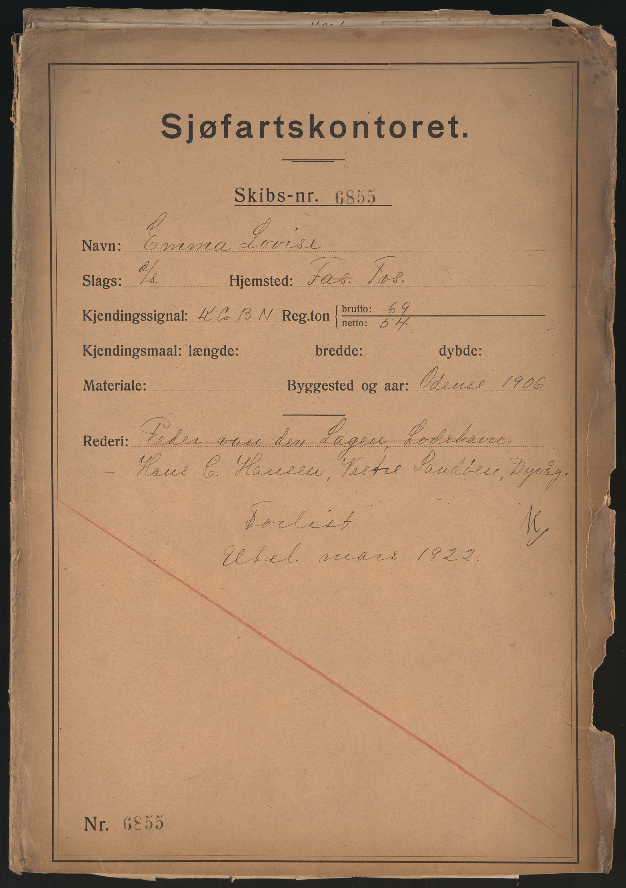 Sjøfartsdirektoratet med forløpere, skipsmapper slettede skip, AV/RA-S-4998/F/Fa/L0295: --, 1862-1929, p. 441