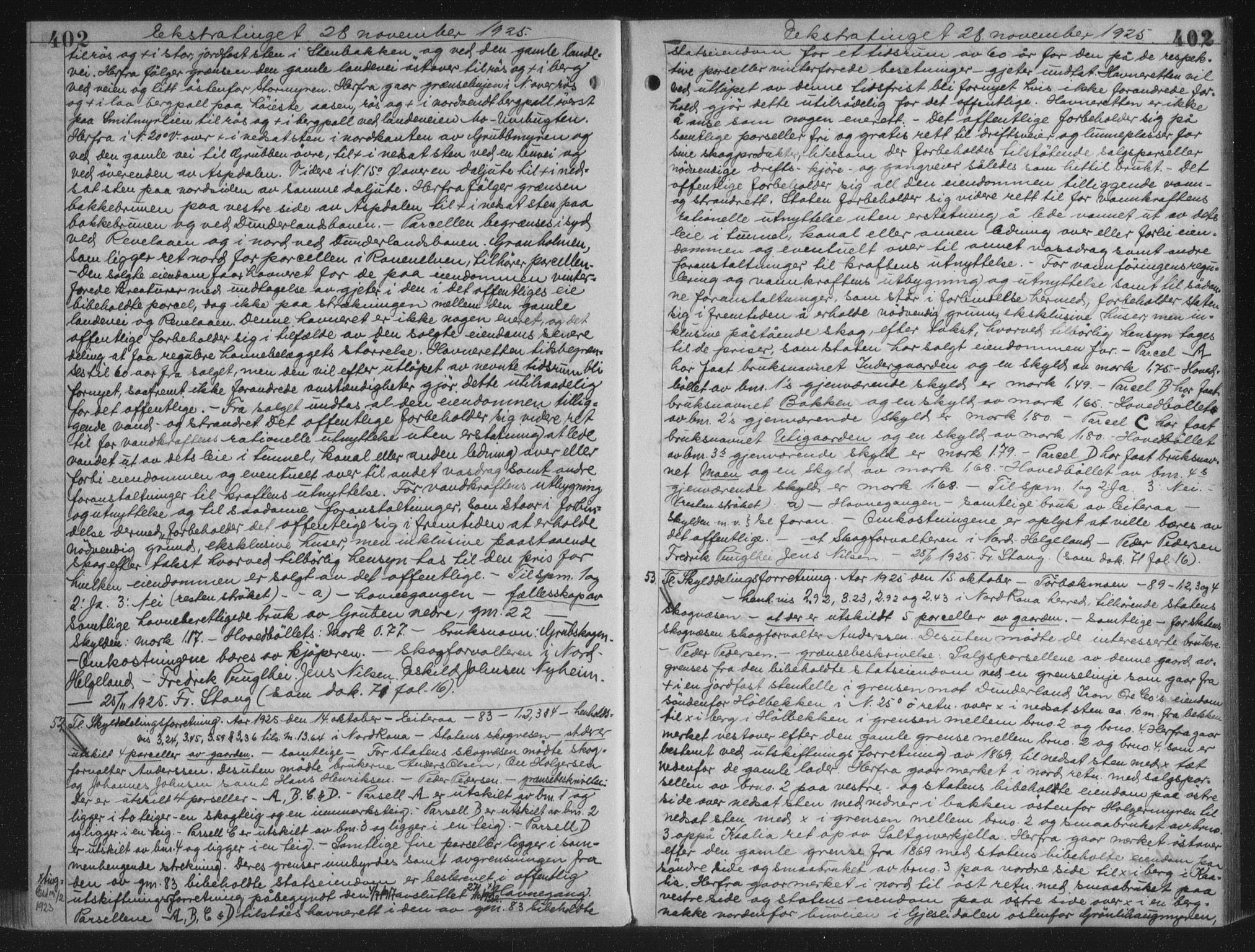 Rana sorenskriveri , AV/SAT-A-1108/1/2/2C/L0018: Mortgage book no. 18, 1923-1928, p. 402, Deed date: 28.11.1925