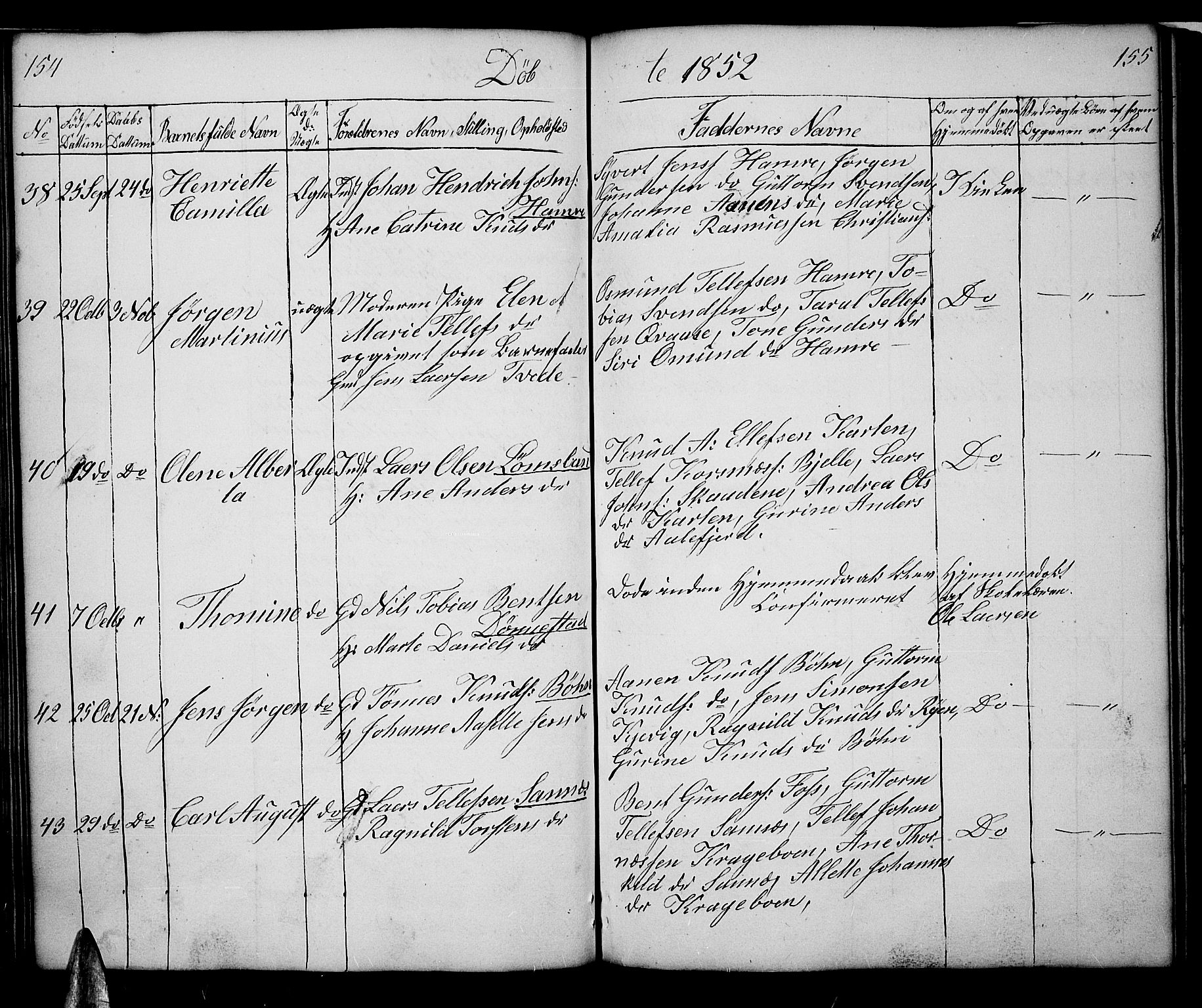 Tveit sokneprestkontor, AV/SAK-1111-0043/F/Fb/L0002: Parish register (copy) no. B 2, 1835-1854, p. 154-155