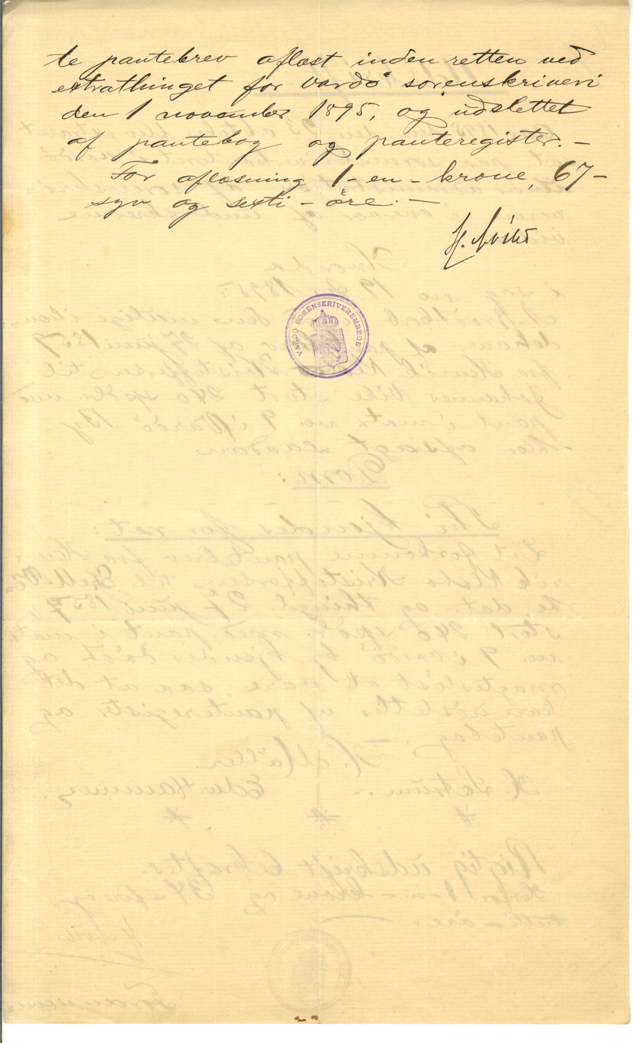 Brodtkorb handel A/S, VAMU/A-0001/Q/Qb/L0001: Skjøter og grunnbrev i Vardø by, 1822-1943, p. 206