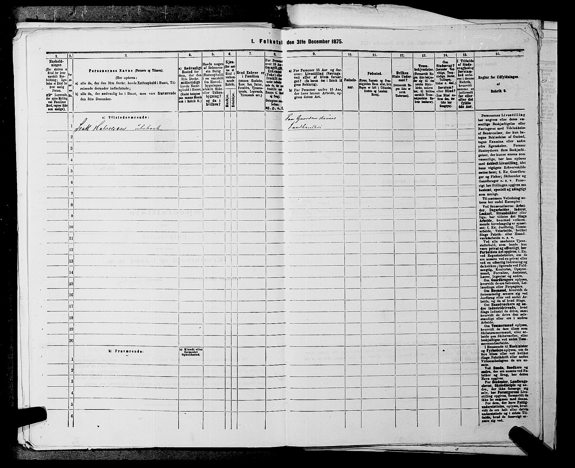 SAKO, 1875 census for 0818P Solum, 1875, p. 1879