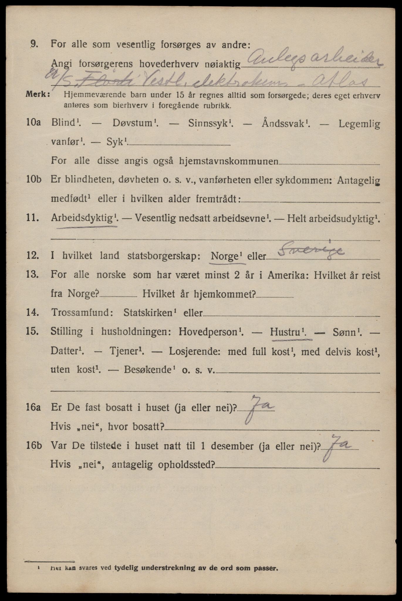 SAST, 1920 census for Forsand, 1920, p. 1784