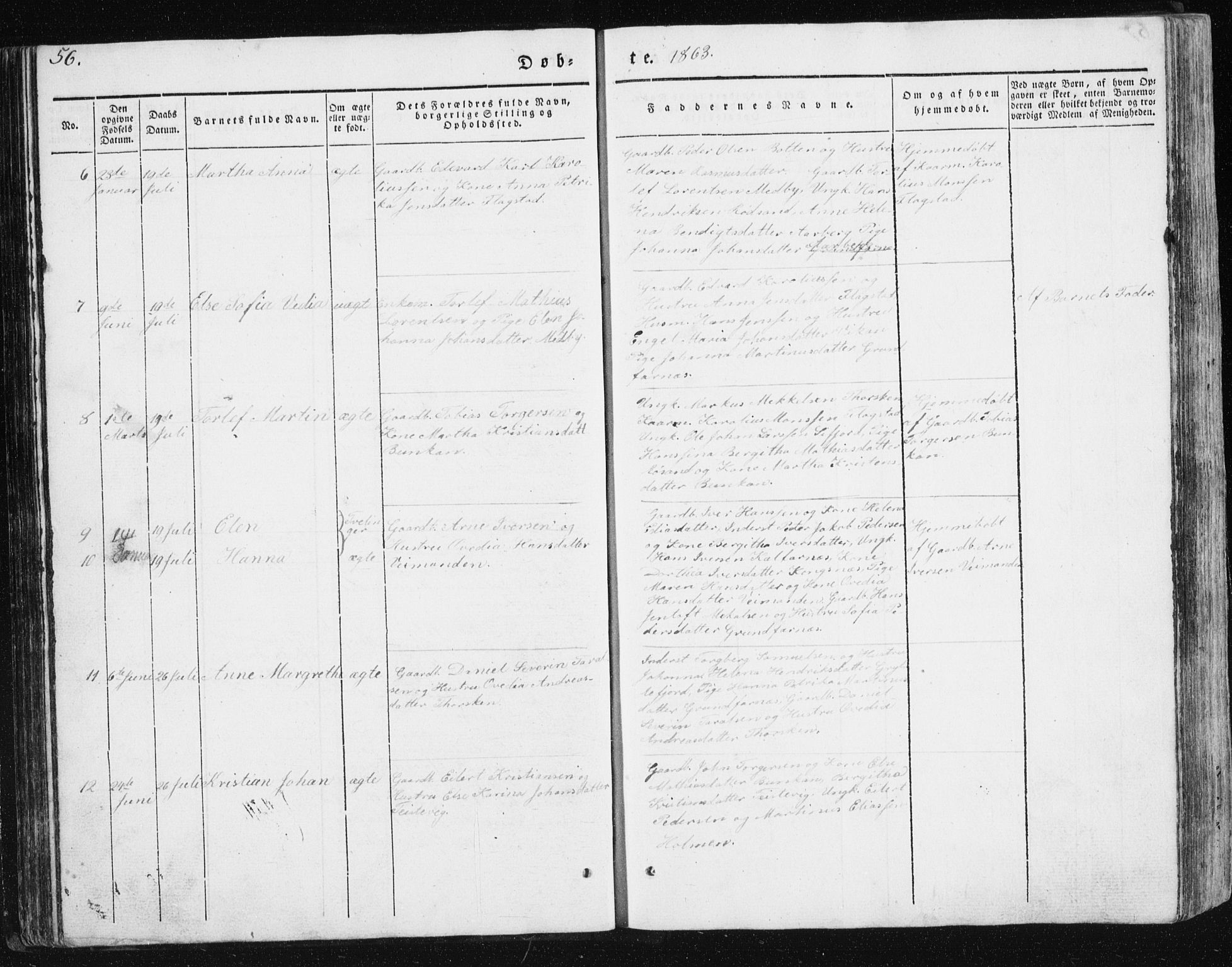 Berg sokneprestkontor, AV/SATØ-S-1318/G/Ga/Gab/L0011klokker: Parish register (copy) no. 11, 1833-1878, p. 56