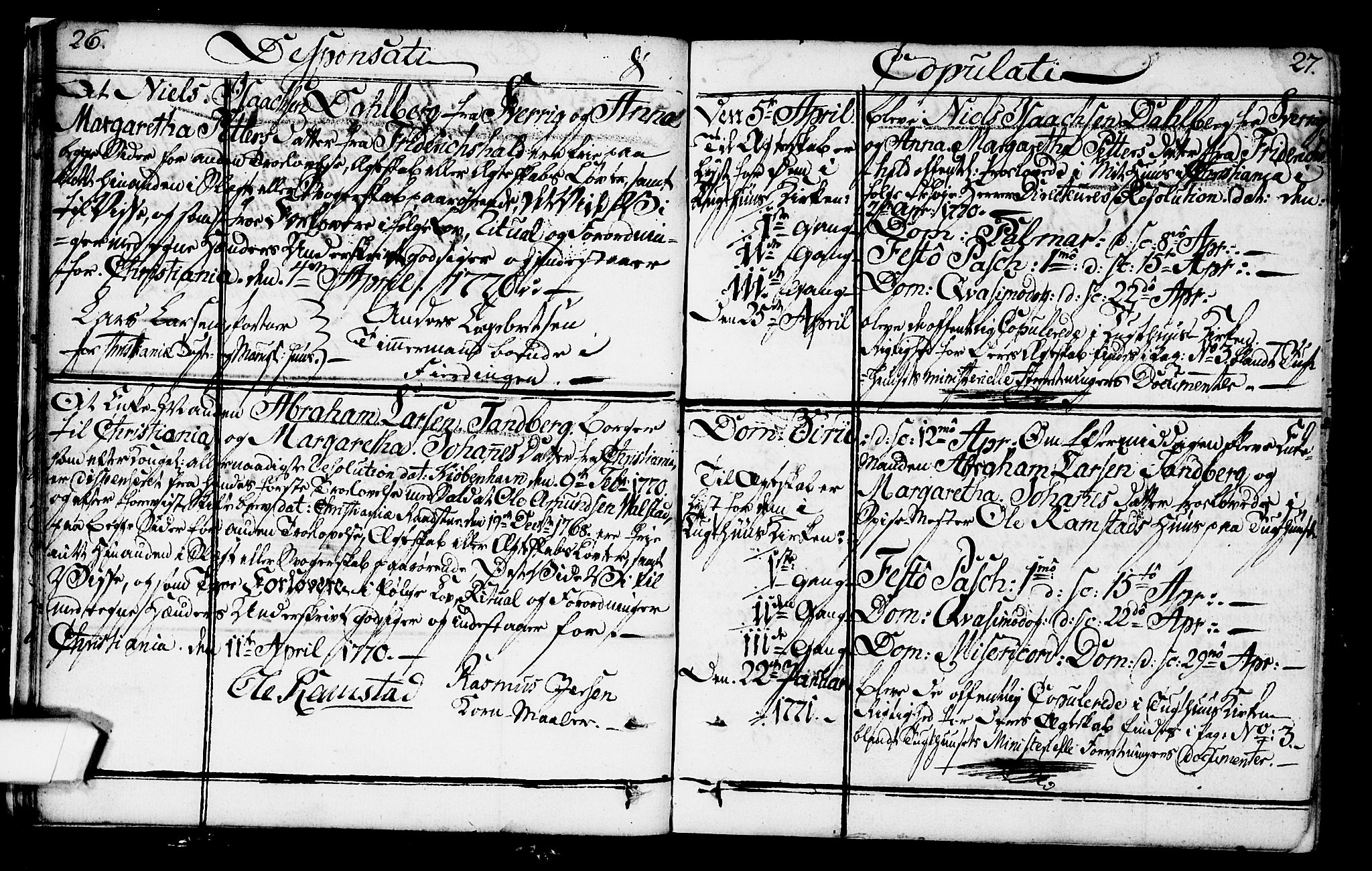 Kristiania tukthusprest Kirkebøker, AV/SAO-A-10881/F/Fa/L0001: Parish register (official) no. 1, 1758-1828, p. 26-27