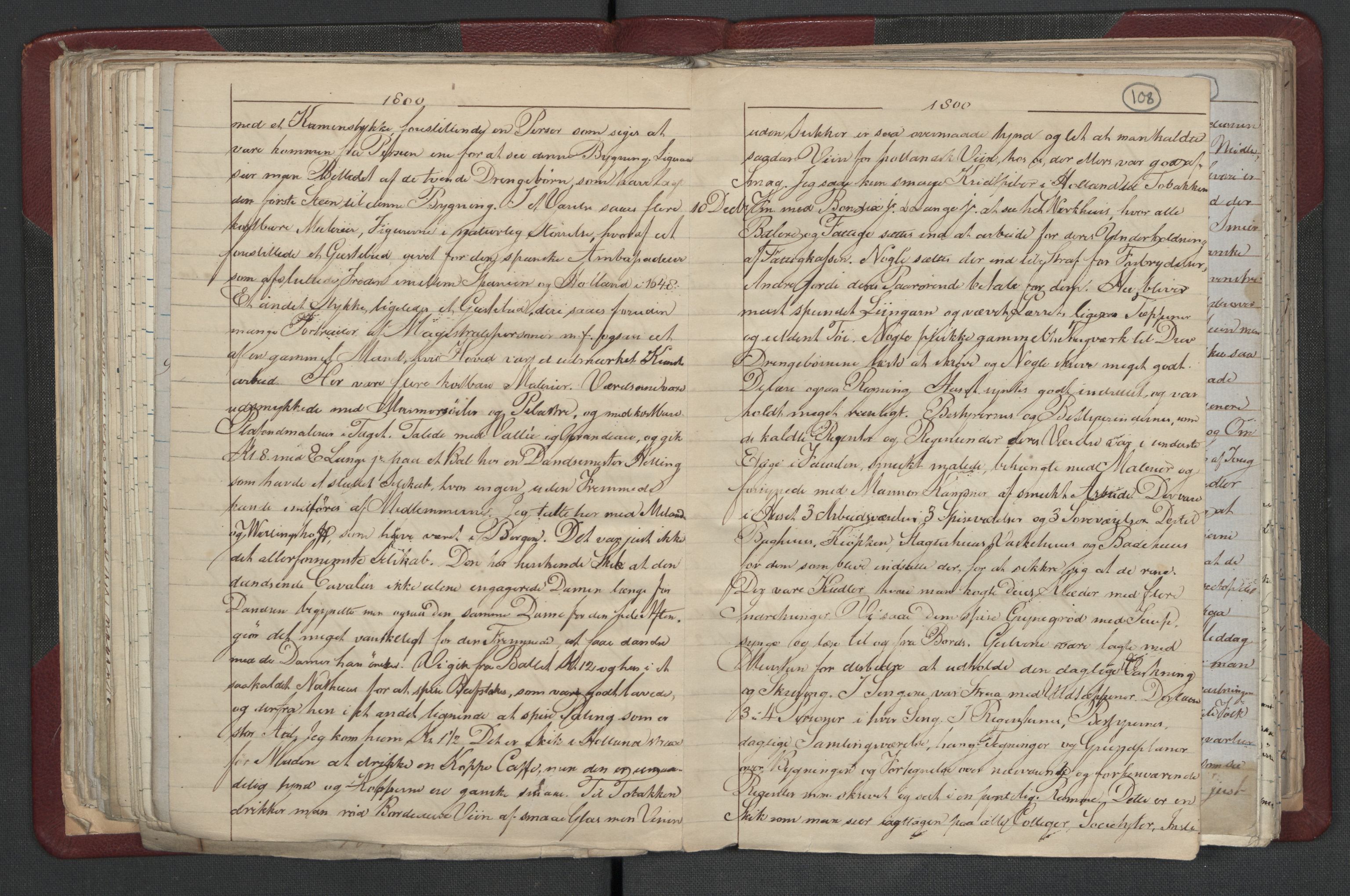 Meltzer, Fredrik, AV/RA-PA-0028/F/L0001: Dagbok for årene 1796-1808, 1811, 1817, 1796-1817, p. 107b-108a