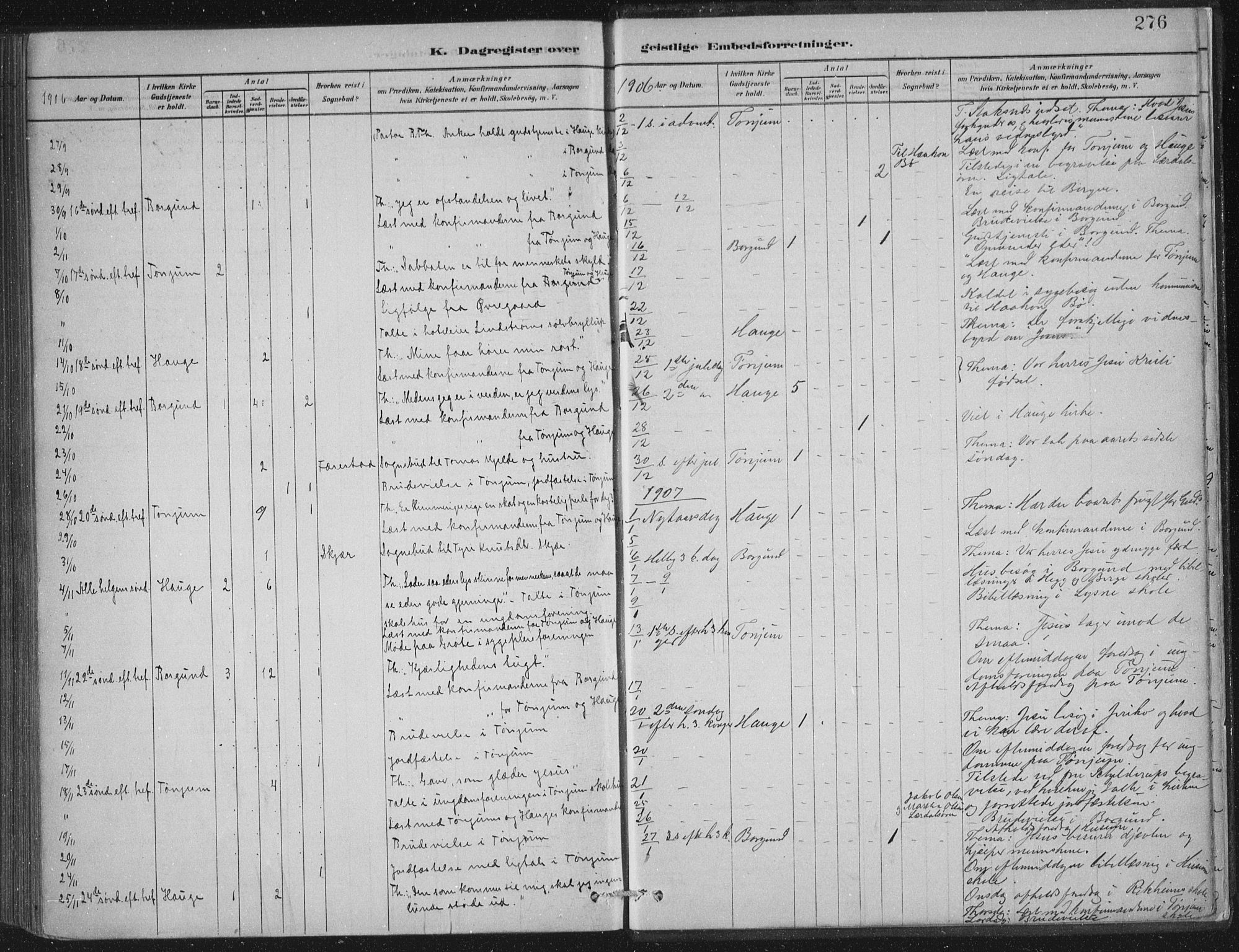 Lærdal sokneprestembete, SAB/A-81201: Parish register (official) no. D  1, 1878-1908, p. 276