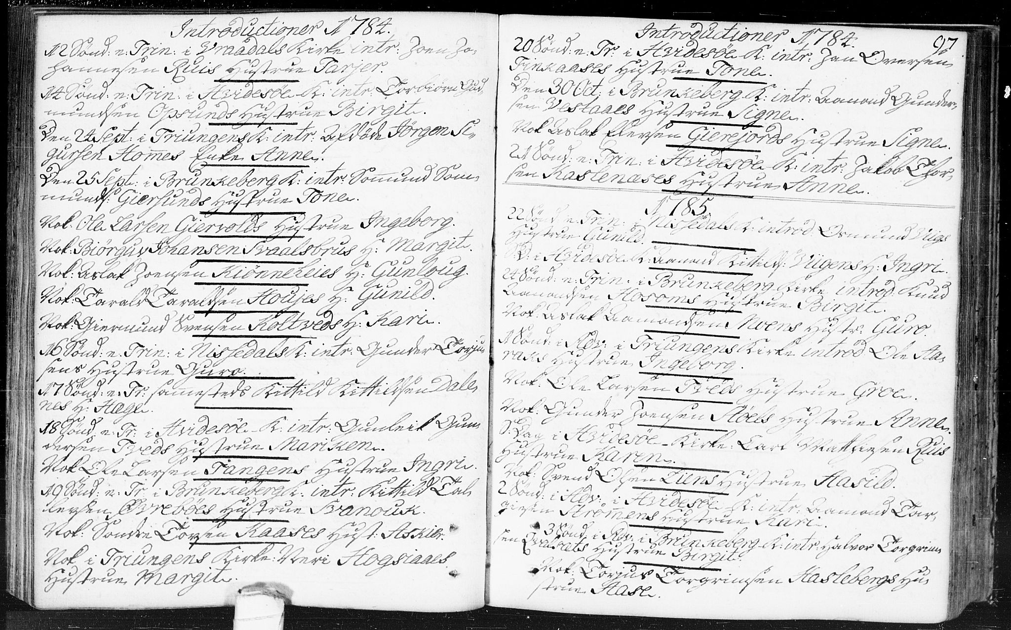 Kviteseid kirkebøker, SAKO/A-276/F/Fa/L0002: Parish register (official) no. I 2, 1773-1786, p. 97