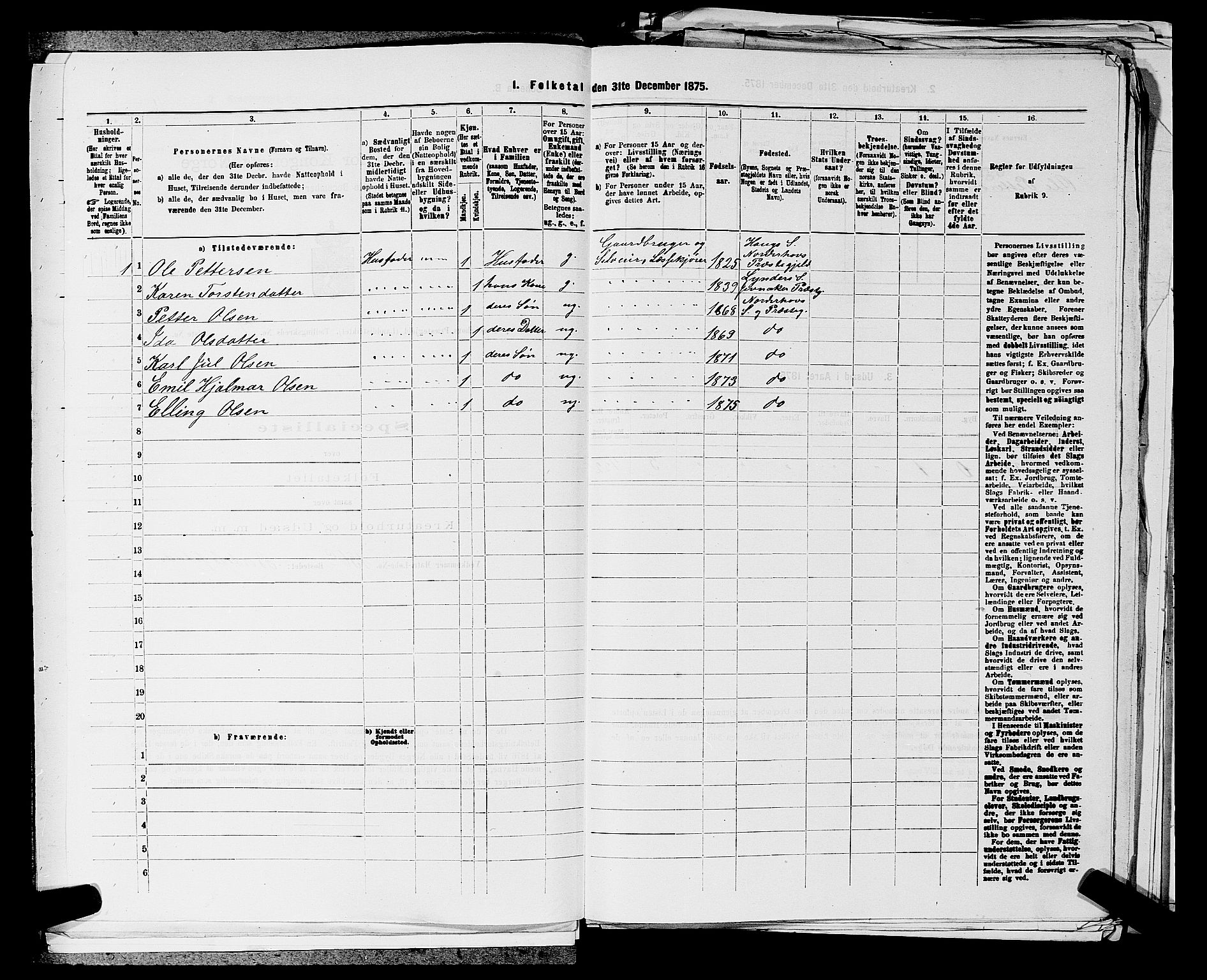 SAKO, 1875 census for 0613L Norderhov/Norderhov, Haug og Lunder, 1875, p. 1477