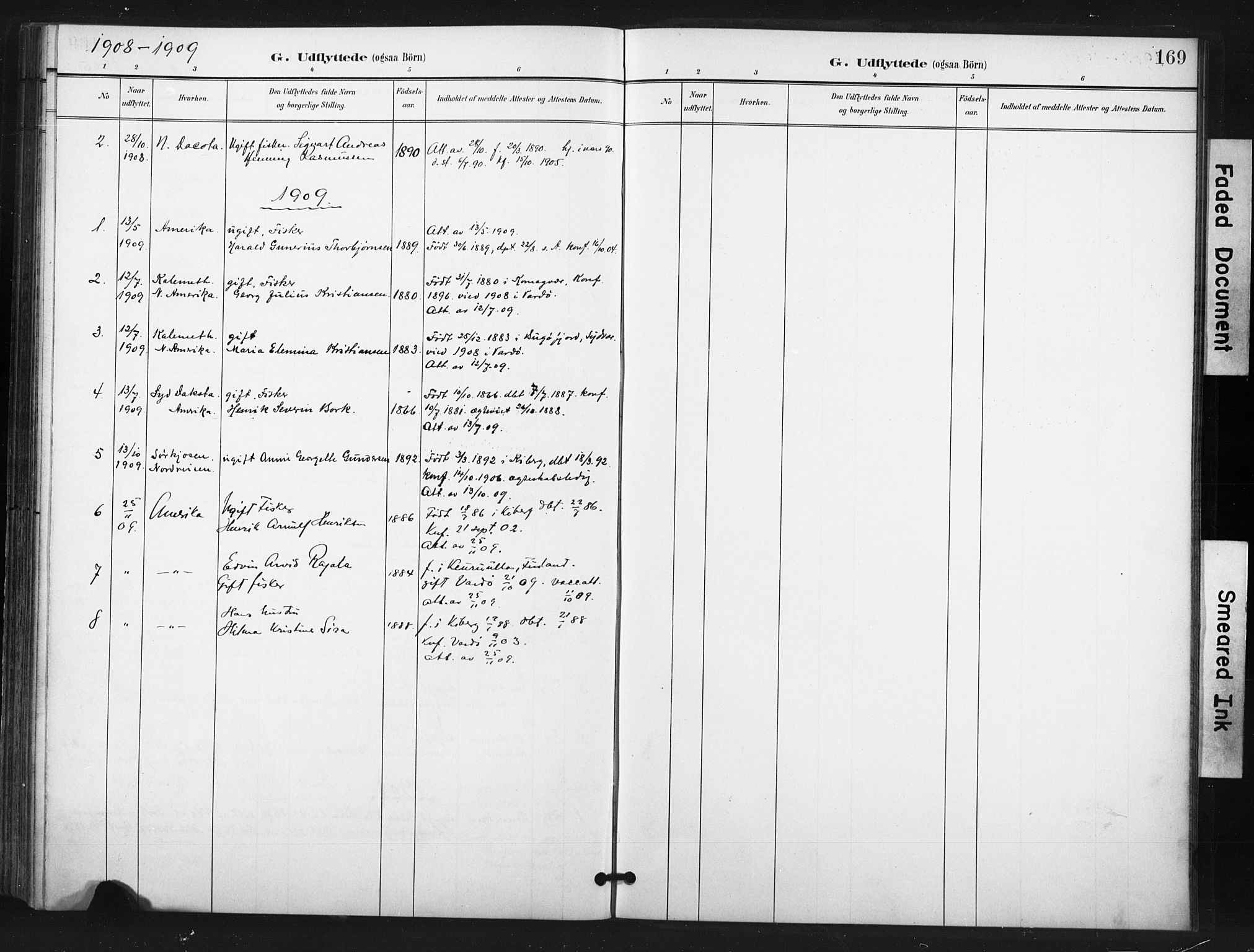 Vardø sokneprestkontor, SATØ/S-1332/H/Ha/L0011kirke: Parish register (official) no. 11, 1897-1911, p. 169