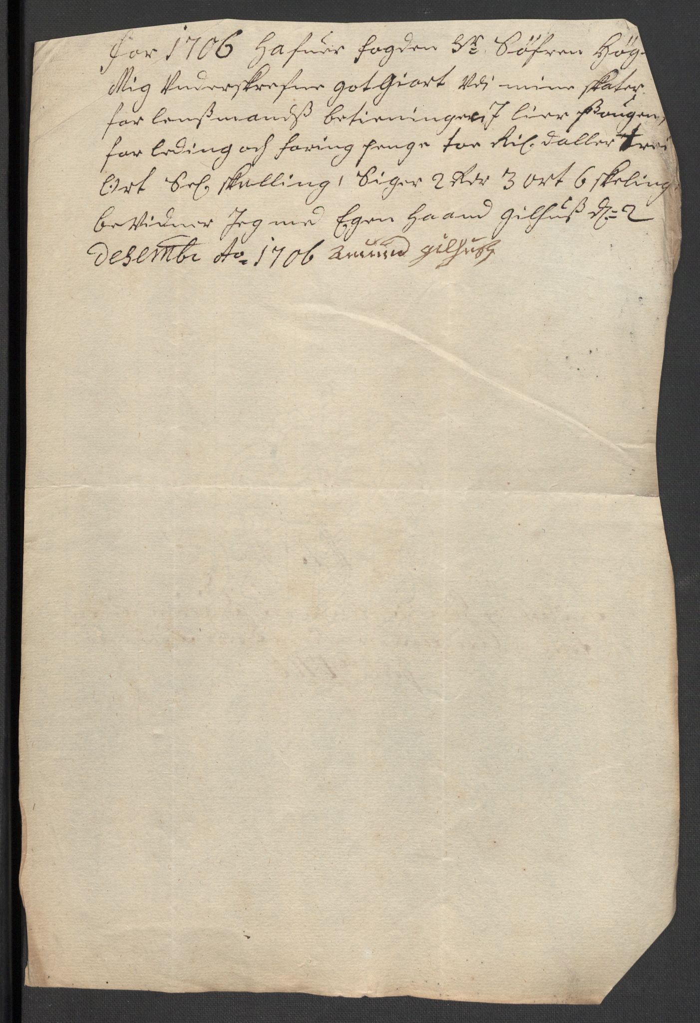 Rentekammeret inntil 1814, Reviderte regnskaper, Fogderegnskap, AV/RA-EA-4092/R30/L1701: Fogderegnskap Hurum, Røyken, Eiker og Lier, 1706-1707, p. 184