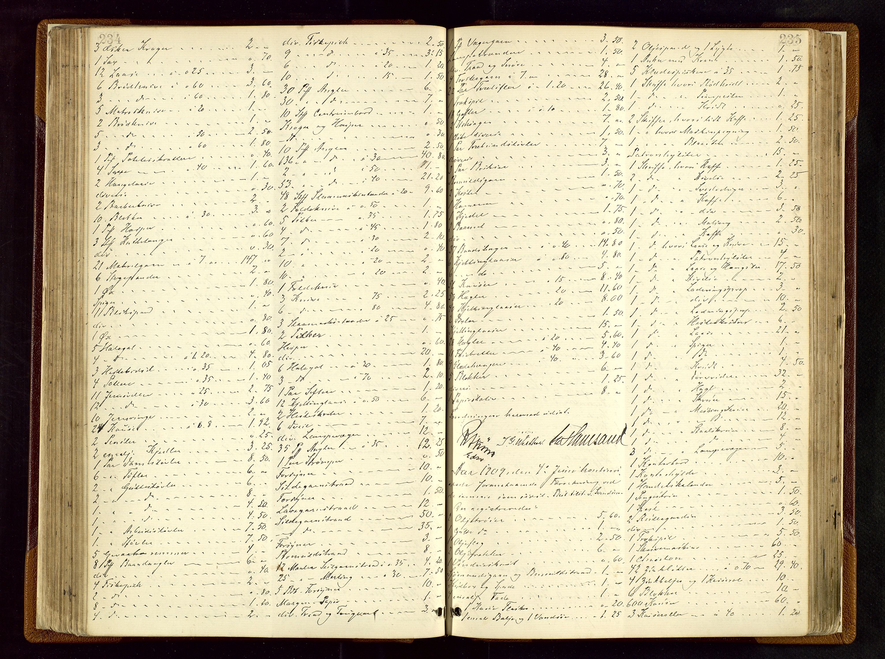 Haugesund tingrett, AV/SAST-A-101415/01/IV/IVB/L0003: Skifteregistreringsprotokoll, med register, 1898-1914, p. 234-235