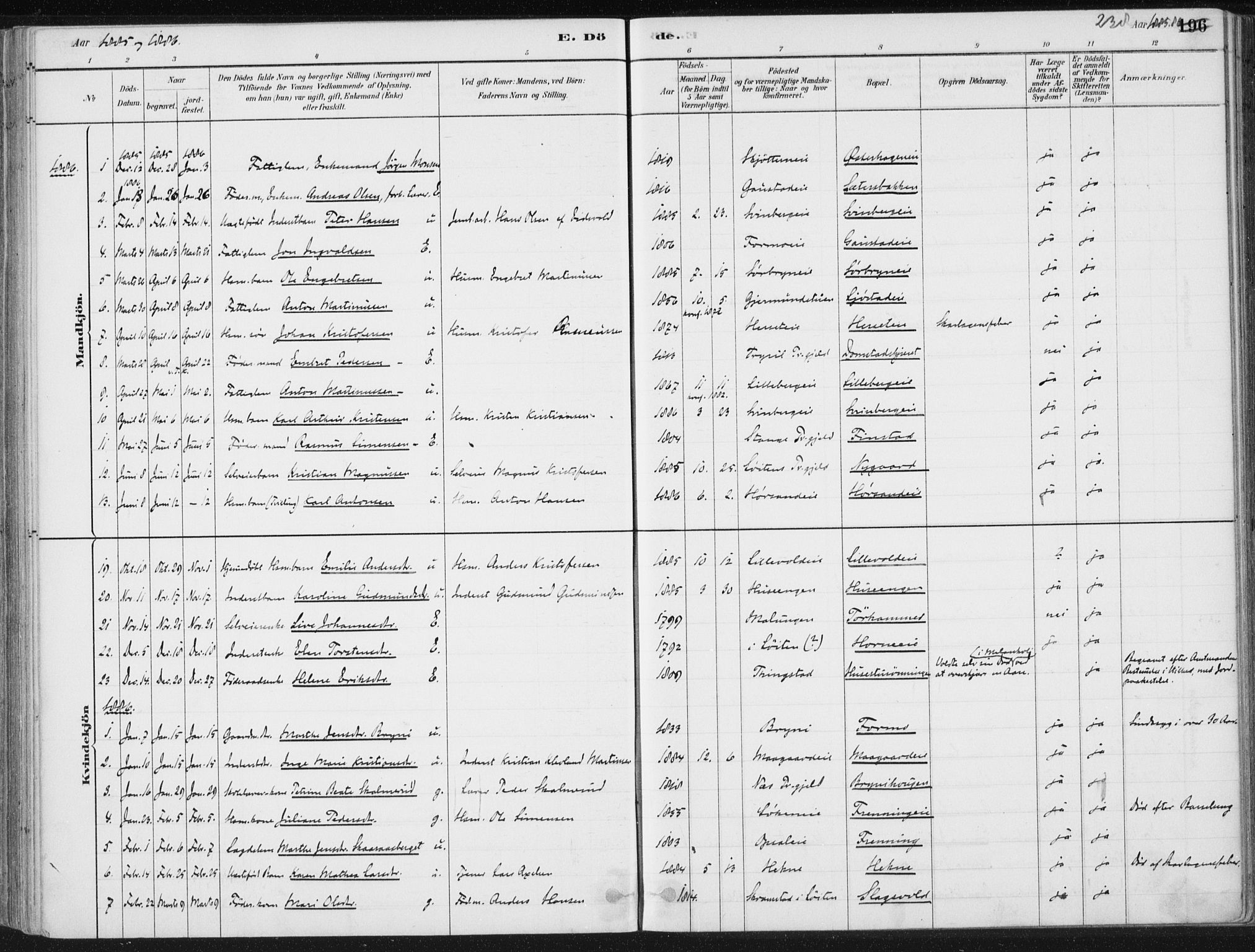 Romedal prestekontor, SAH/PREST-004/K/L0010: Parish register (official) no. 10, 1880-1895, p. 238