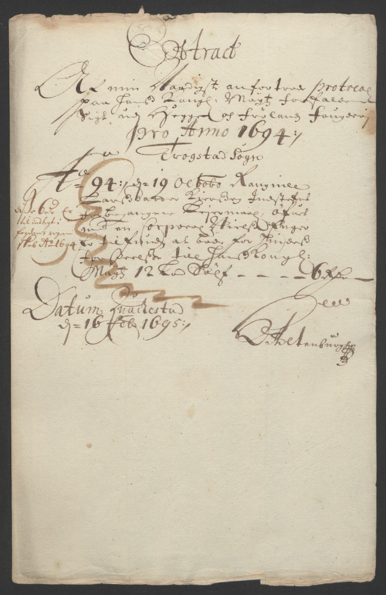 Rentekammeret inntil 1814, Reviderte regnskaper, Fogderegnskap, AV/RA-EA-4092/R07/L0284: Fogderegnskap Rakkestad, Heggen og Frøland, 1694, p. 28