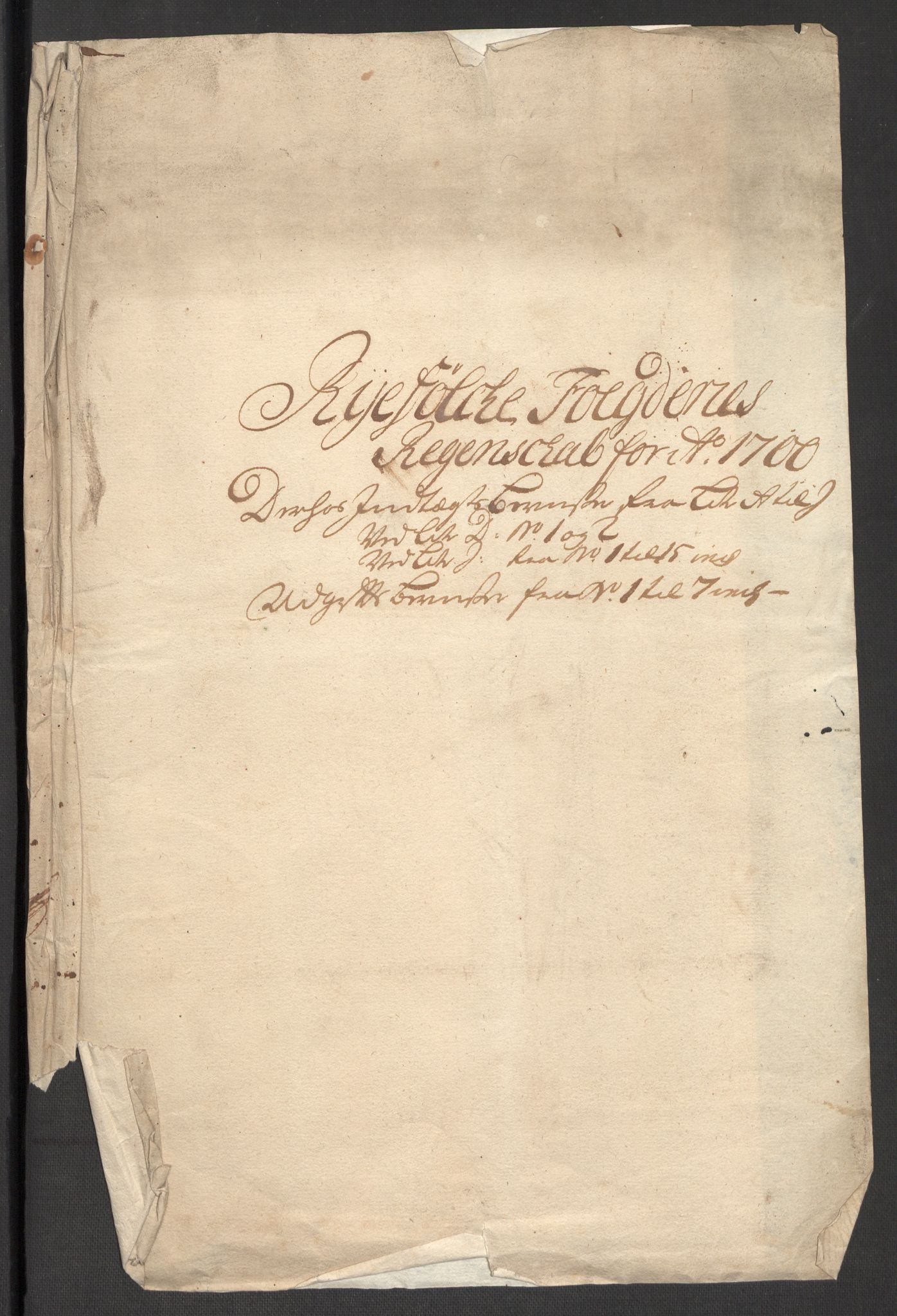 Rentekammeret inntil 1814, Reviderte regnskaper, Fogderegnskap, RA/EA-4092/R47/L2858: Fogderegnskap Ryfylke, 1697-1700, p. 336