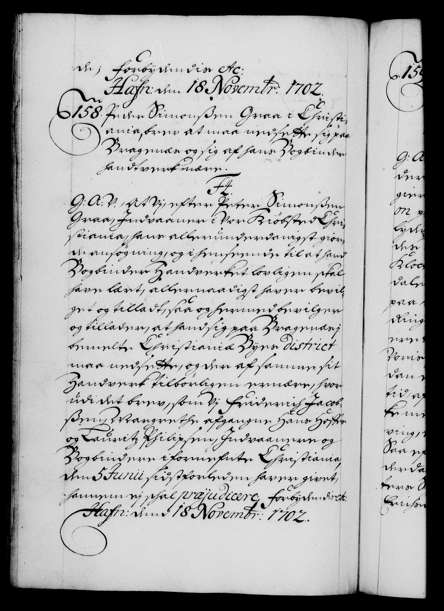 Danske Kanselli 1572-1799, AV/RA-EA-3023/F/Fc/Fca/Fcaa/L0018: Norske registre, 1699-1703, p. 420b