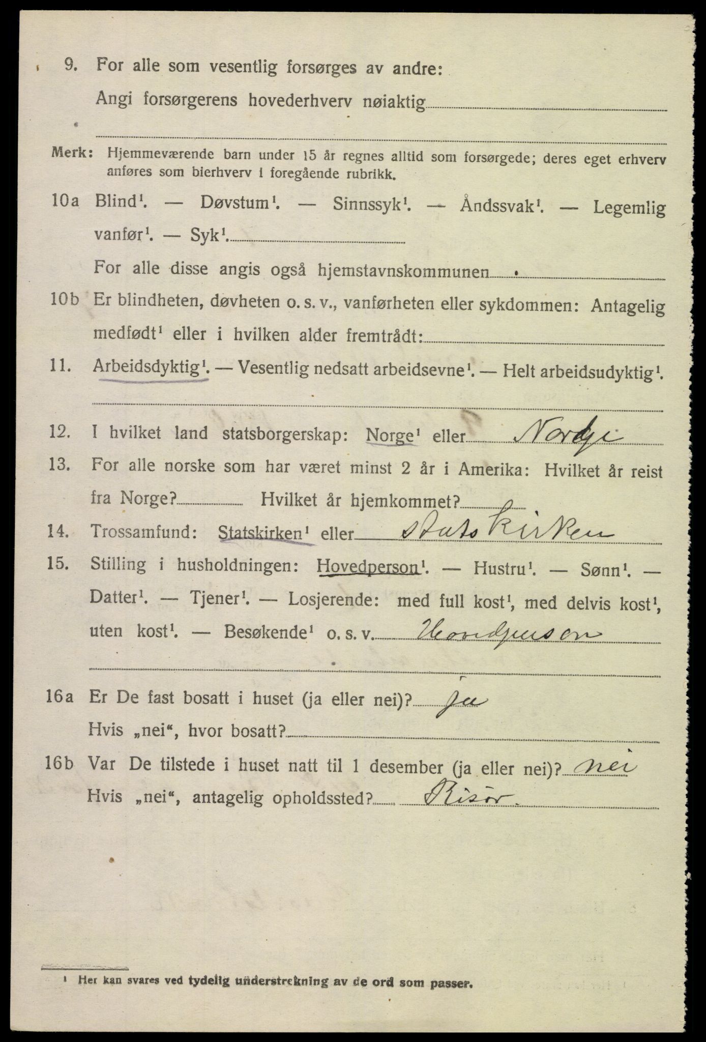 SAK, 1920 census for Søndeled, 1920, p. 5296