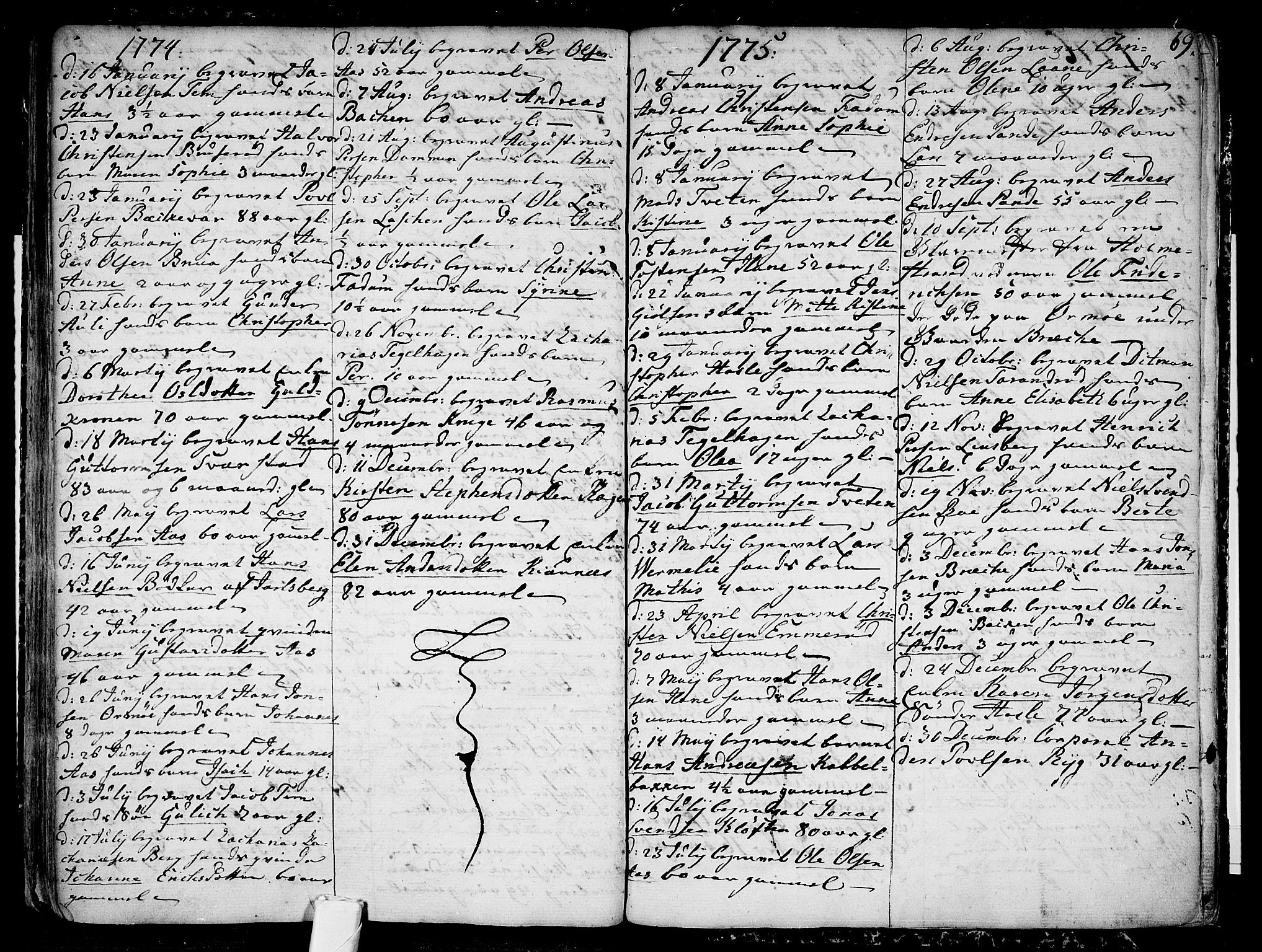 Sem kirkebøker, AV/SAKO-A-5/F/Fa/L0002: Parish register (official) no. I 2, 1764-1798, p. 69