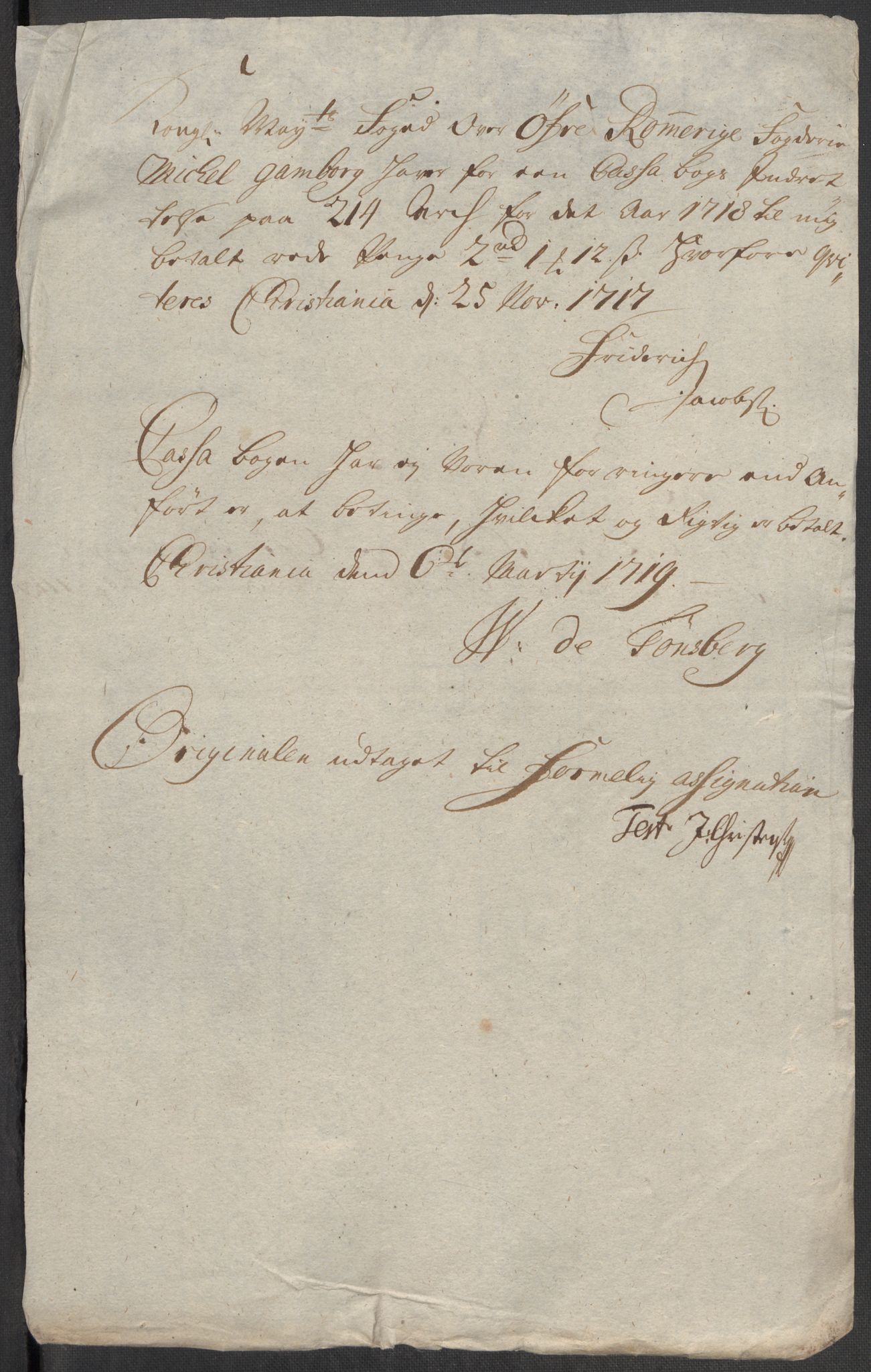 Rentekammeret inntil 1814, Reviderte regnskaper, Fogderegnskap, RA/EA-4092/R12/L0727: Fogderegnskap Øvre Romerike, 1718, p. 308