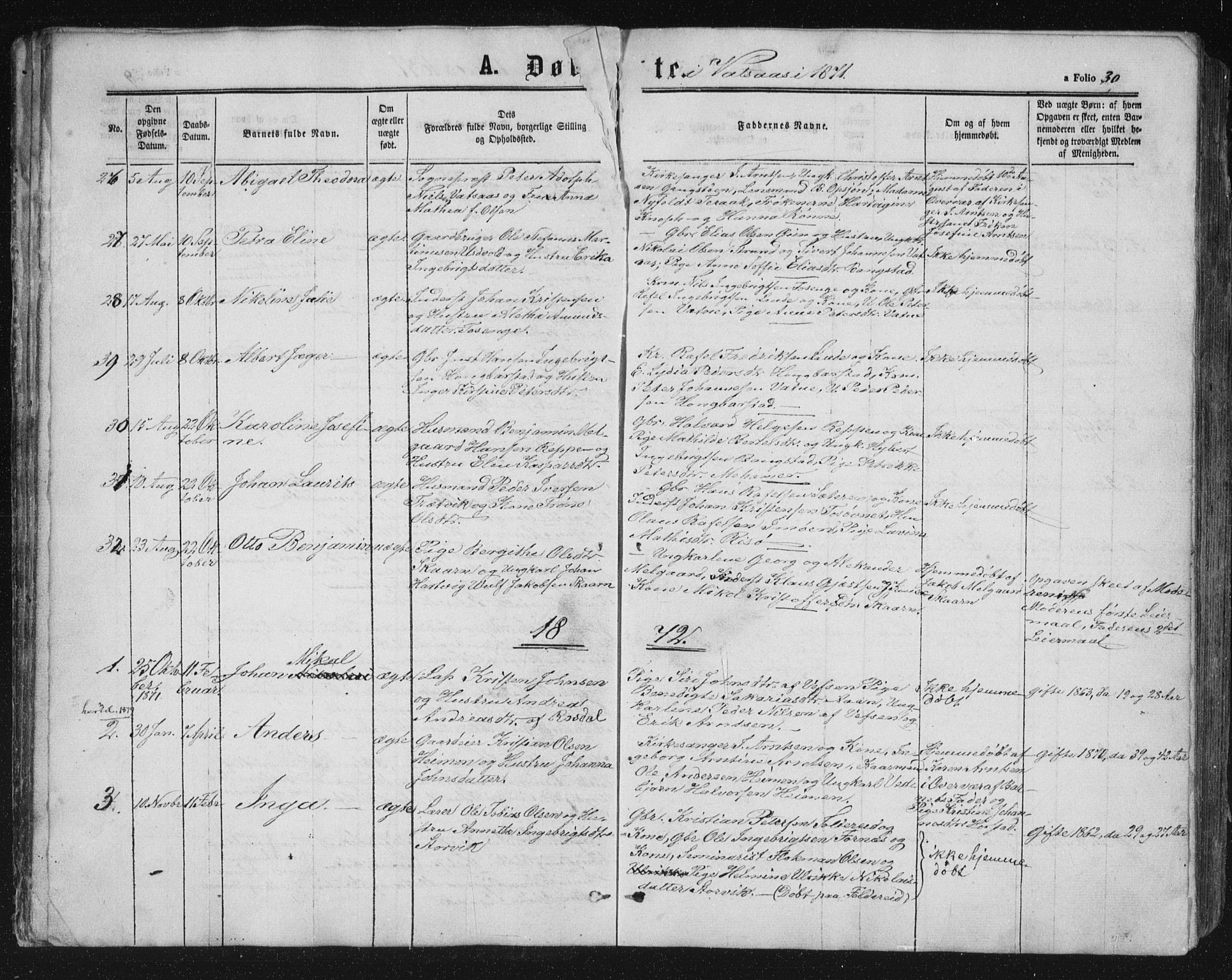 Ministerialprotokoller, klokkerbøker og fødselsregistre - Nordland, AV/SAT-A-1459/810/L0158: Parish register (copy) no. 810C02 /1, 1863-1883, p. 30