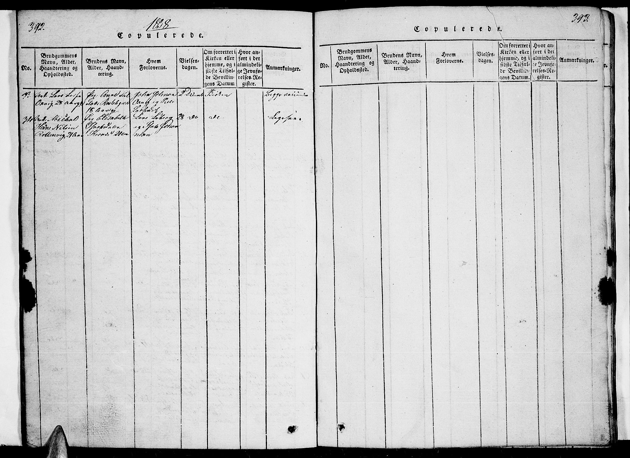 Lyngen sokneprestembete, AV/SATØ-S-1289/H/He/Heb/L0001klokker: Parish register (copy) no. 1, 1826-1838, p. 392-393