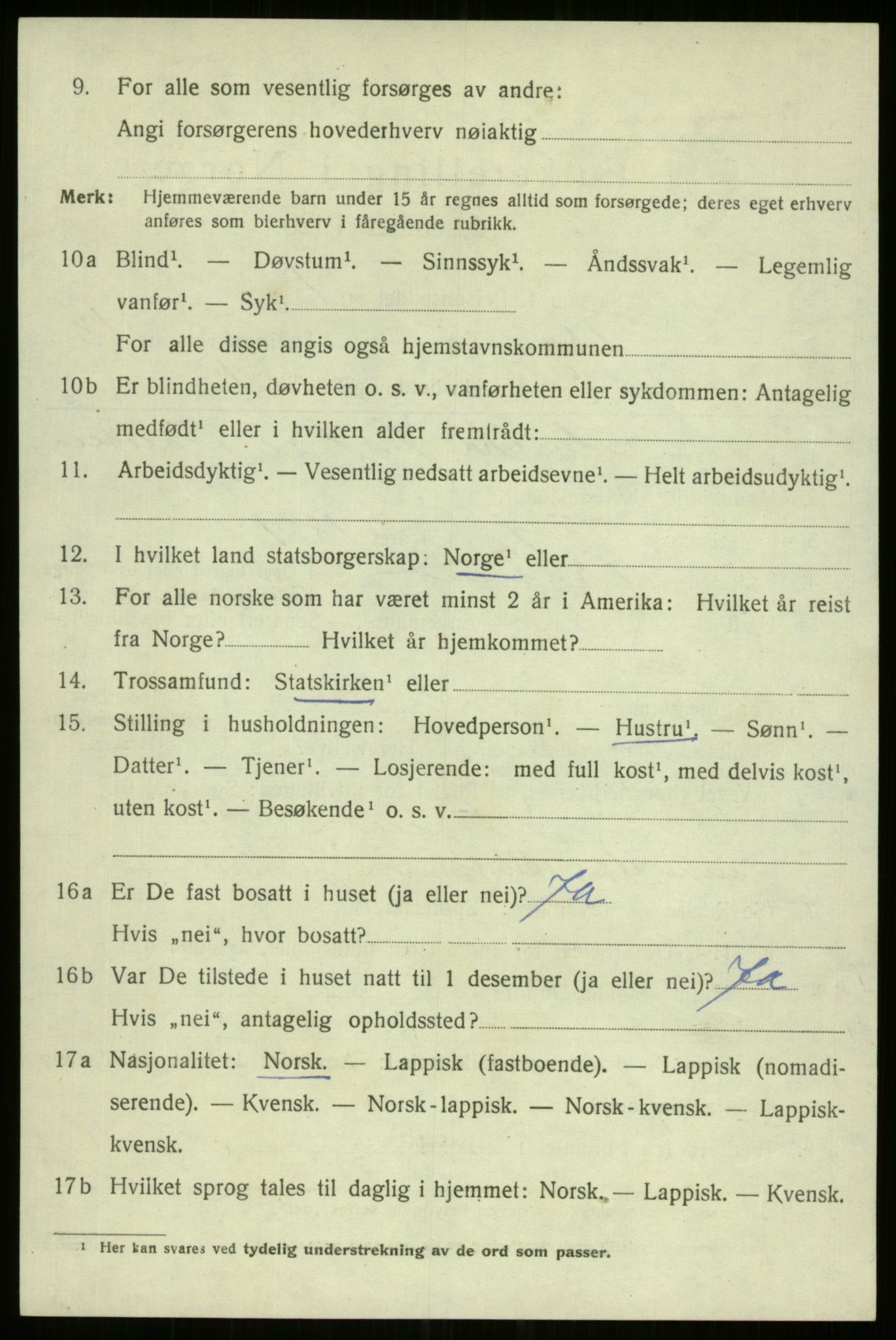 SATØ, 1920 census for Tromsø, 1920, p. 25346