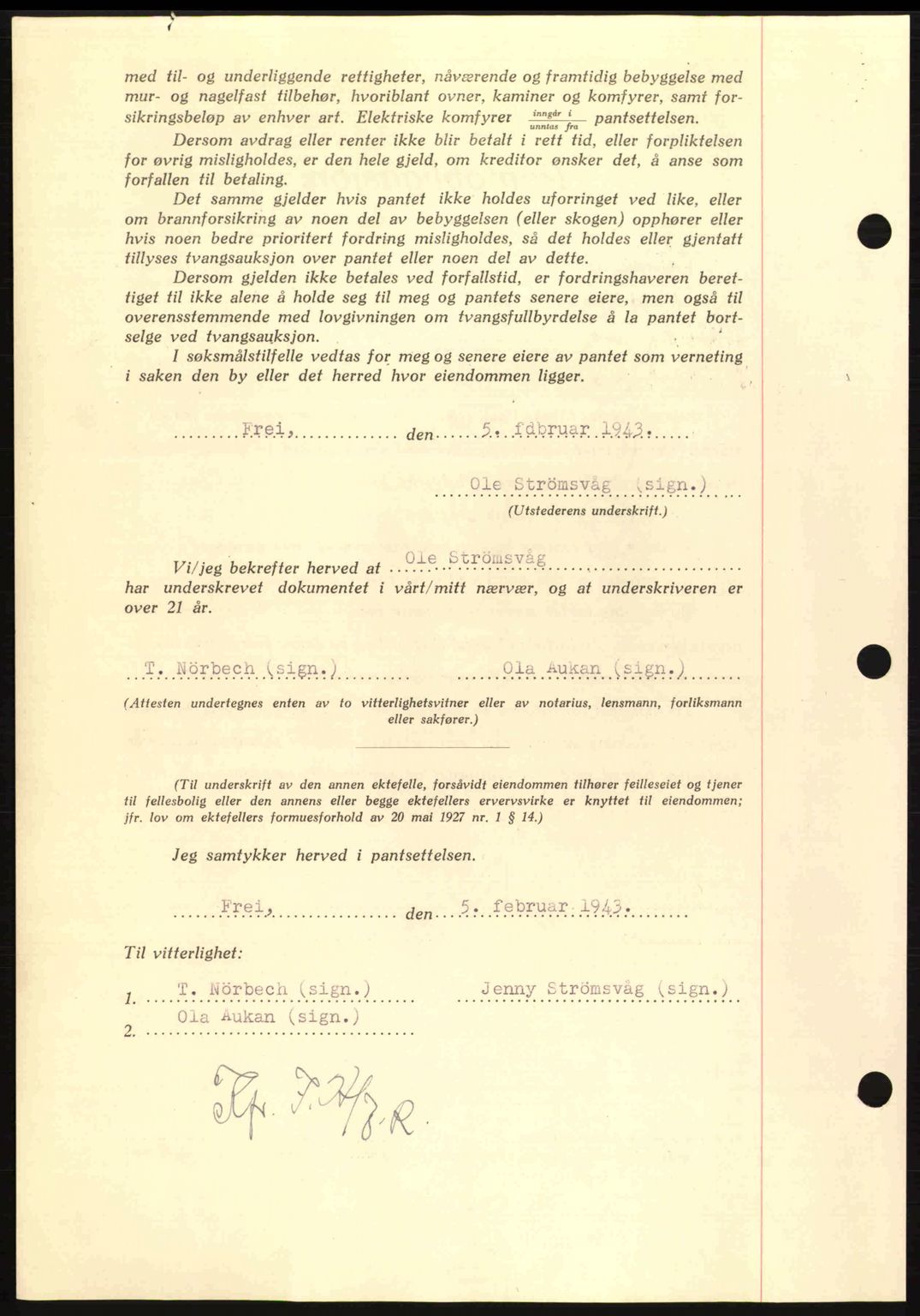 Nordmøre sorenskriveri, AV/SAT-A-4132/1/2/2Ca: Mortgage book no. B90, 1942-1943, Diary no: : 340/1943